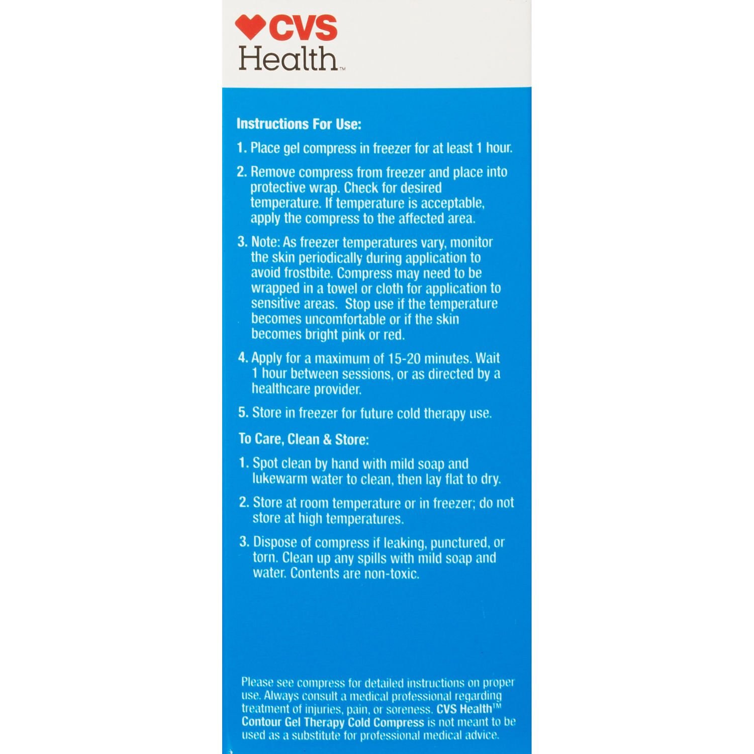slide 3 of 3, CVS Health Contour Gel Therapy Cold Compress Pack, S, 1 ct