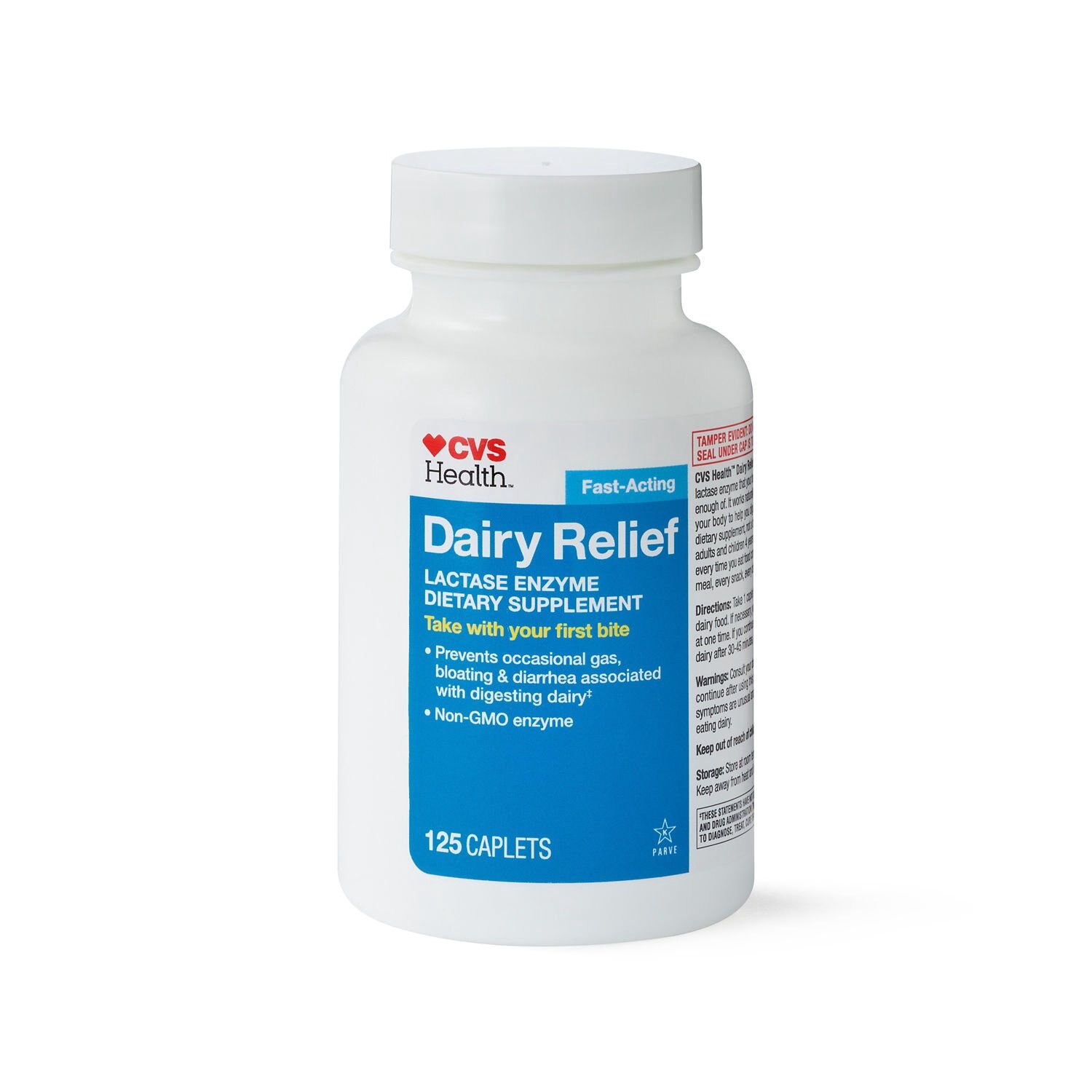 slide 5 of 7, Cvs Health Dairy Relief Fast Acting Caplets, 125 Ct, 1 ct