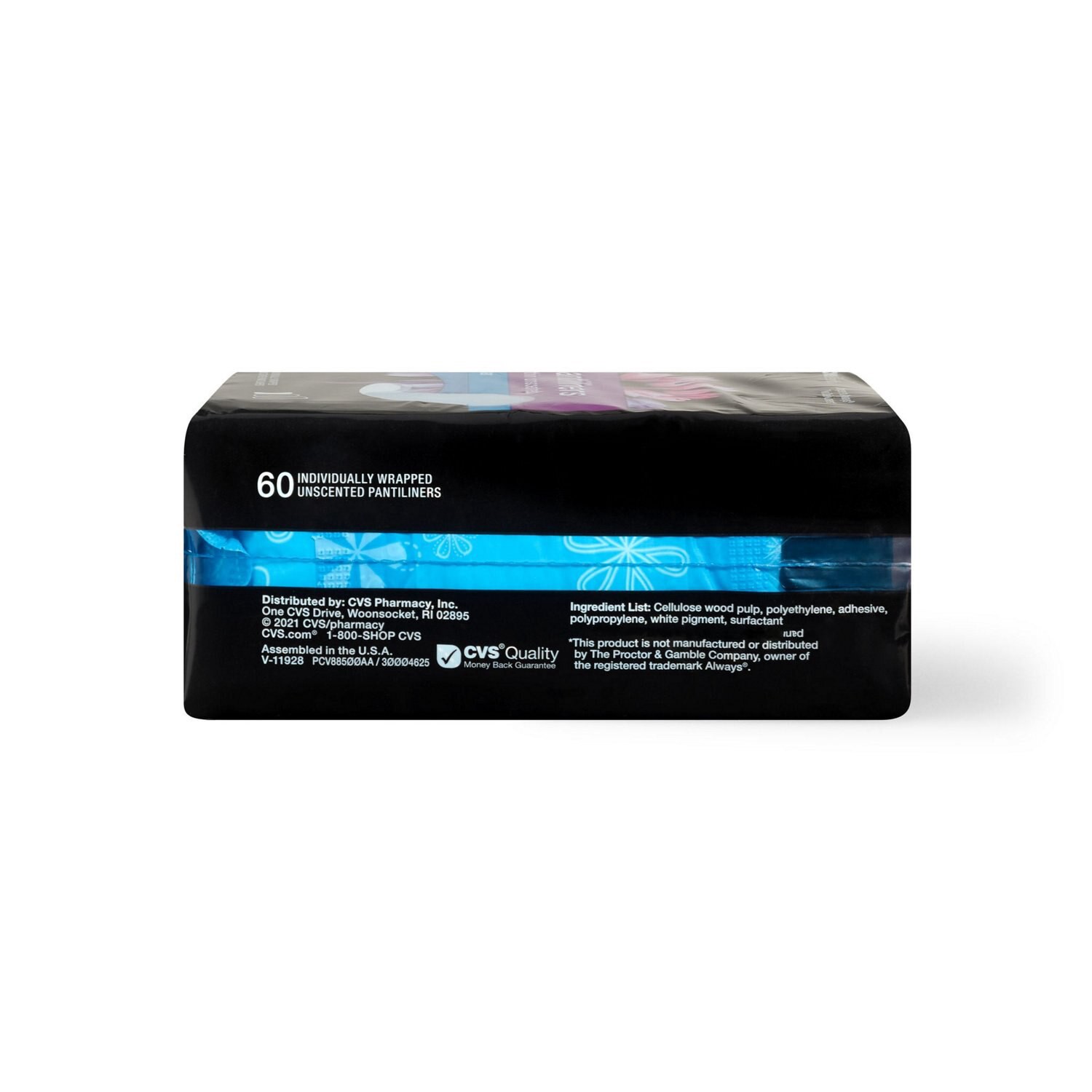 slide 4 of 6, CVS Health Thin Panty Liners, Unscented, Regular, 60 Ct, 1 ct