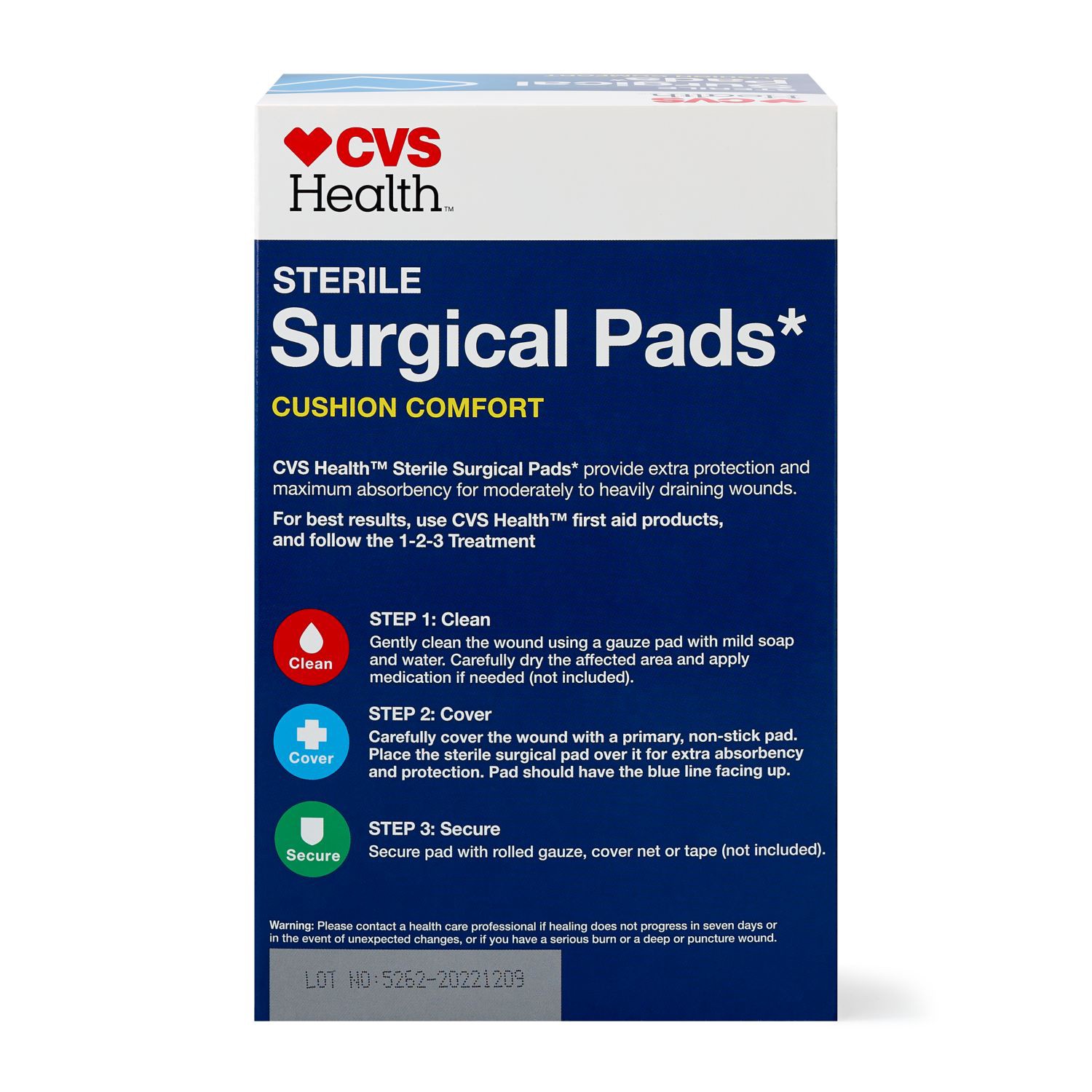 slide 4 of 5, CVS Health Sterile Latex-Free Surgical Pads, 12 Ct, 1 ct