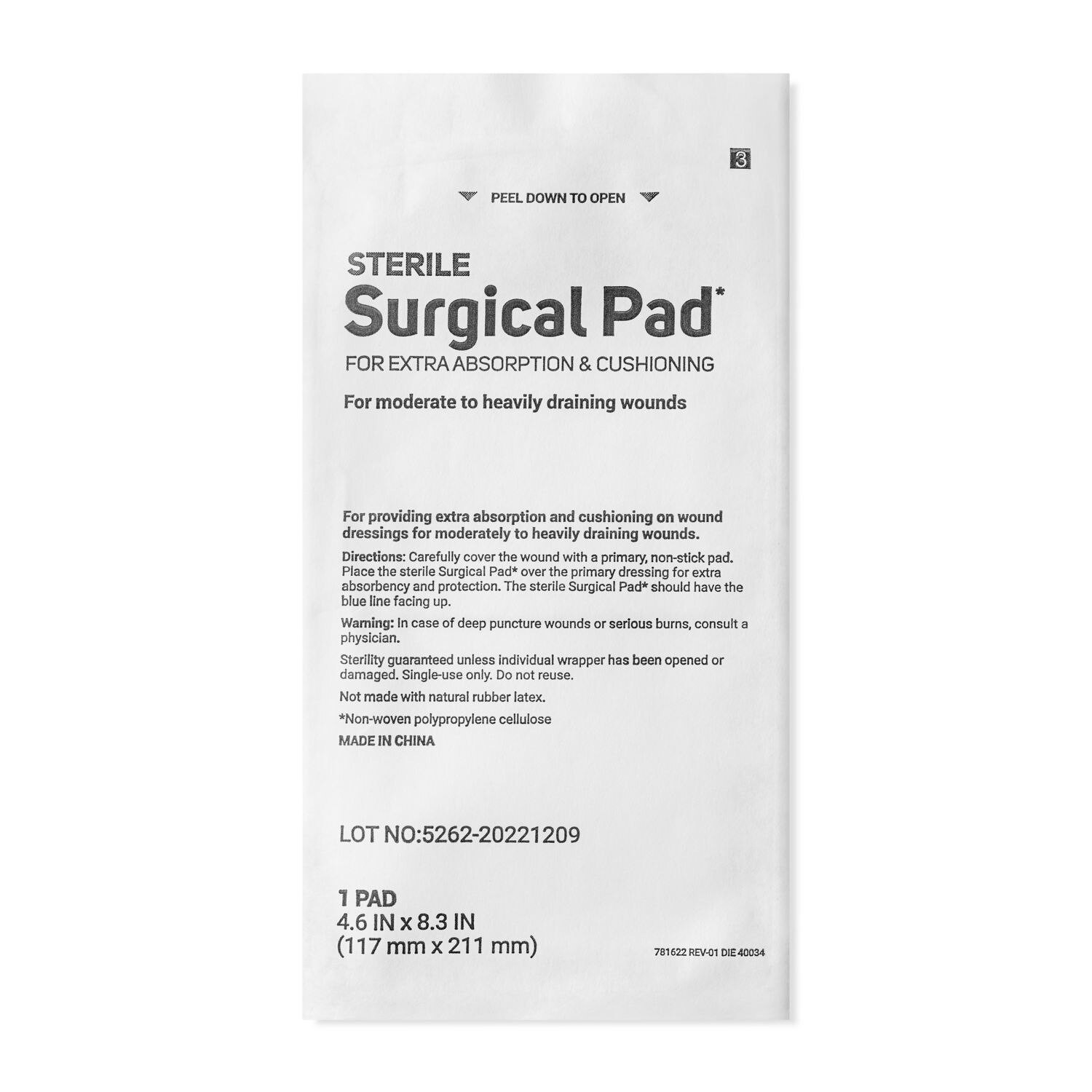 slide 3 of 5, CVS Health Sterile Latex-Free Surgical Pads, 12 Ct, 1 ct