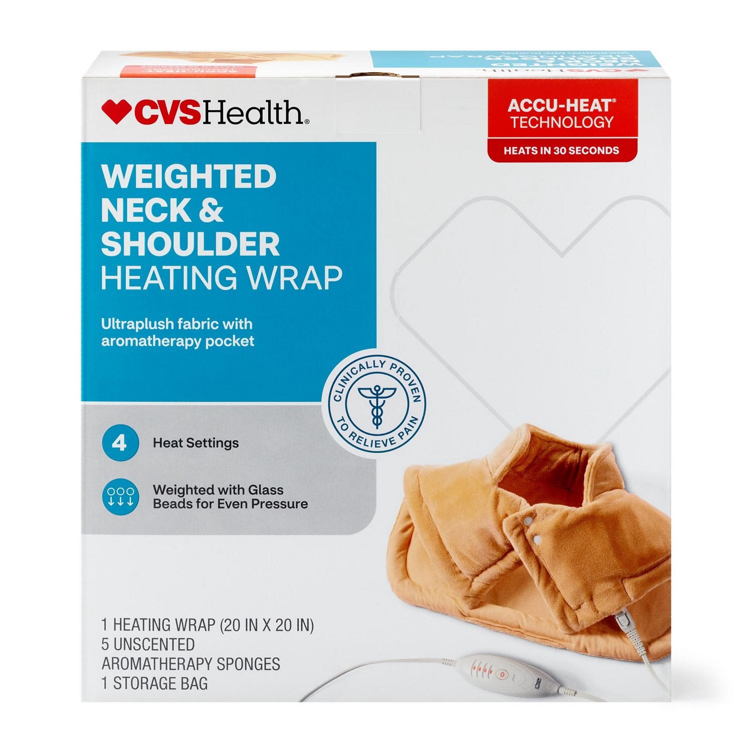 slide 3 of 5, CVS Health Relaxing Heated Comfort Wrap, 1 ct