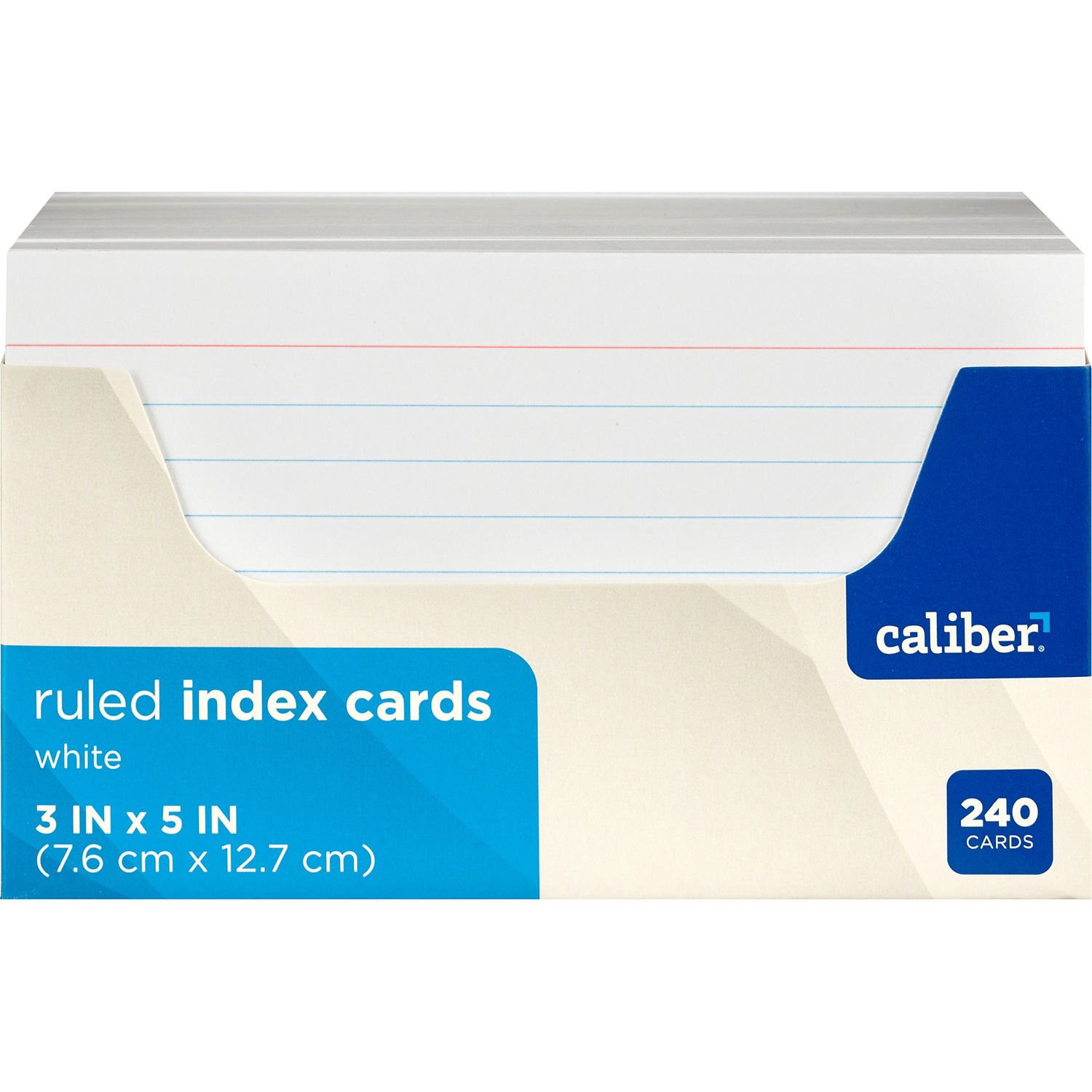 slide 4 of 4, Caliber Ruled Index Cards White, 1 ct