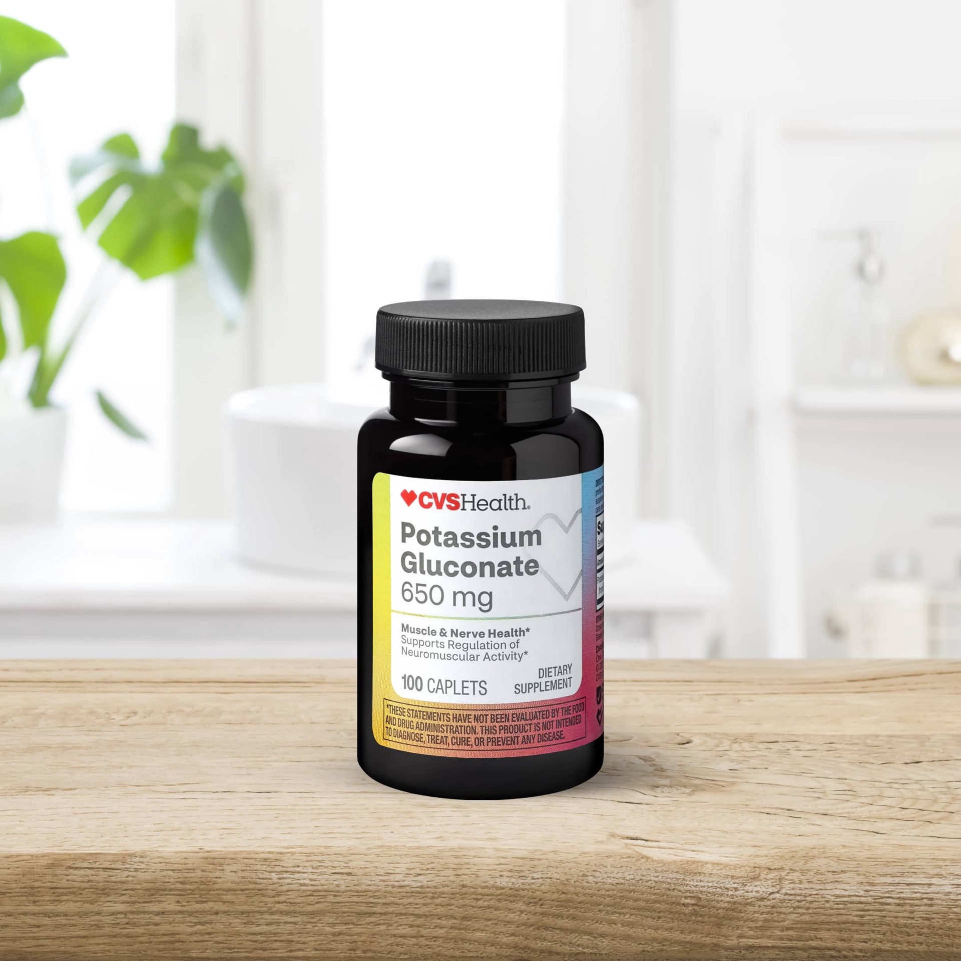 slide 2 of 10, CVS Health Potassium Gluconate Caplets, 100 Ct, 1 ct