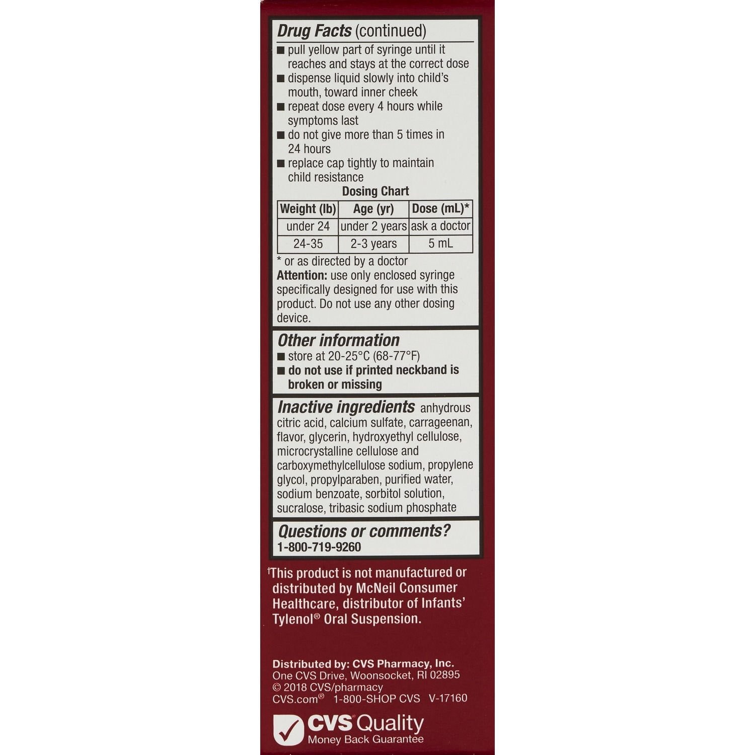 slide 4 of 5, CVS Health Infants' Acetaminophen Pain Reliever & Fever Reducer Oral Suspension, Cherry, 2 Fl Oz, 1 ct