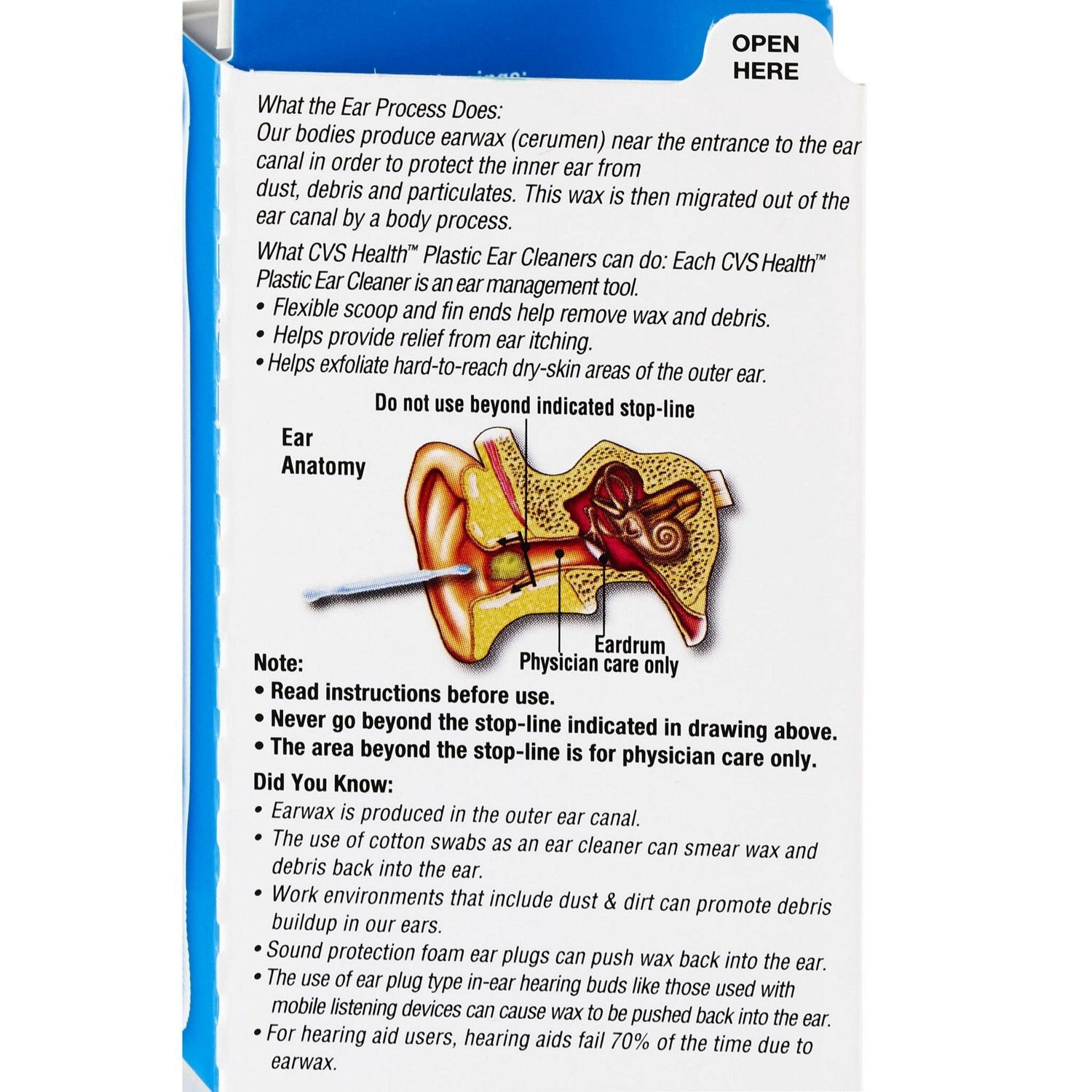 slide 2 of 5, CVS Health Flexible Plastic Ear Cleaners, 10 Ct, 1 ct