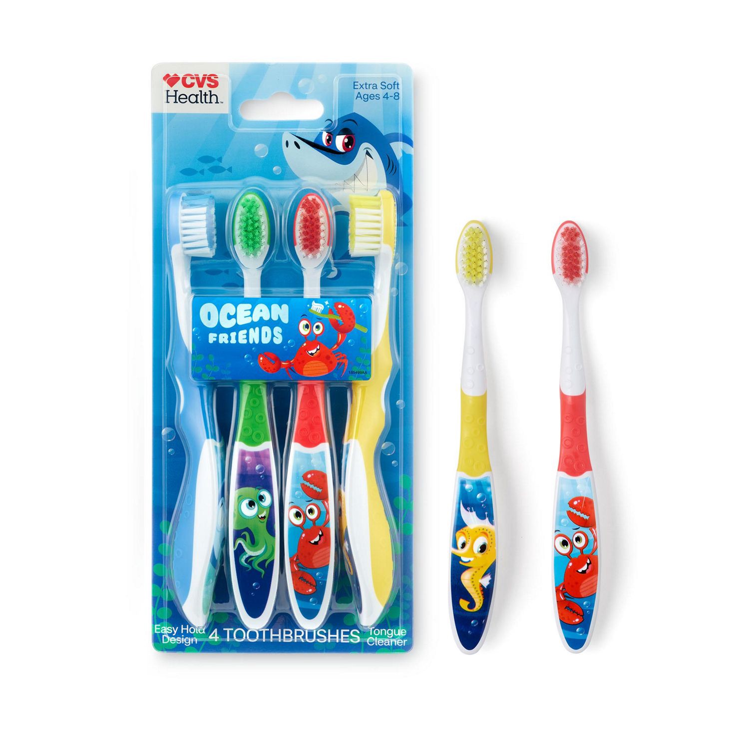 slide 3 of 5, CVS Health Kids Dr. Seuss Toothbrush For Ages 4-8, Extra Soft Bristle, 4 Ct, 1 ct