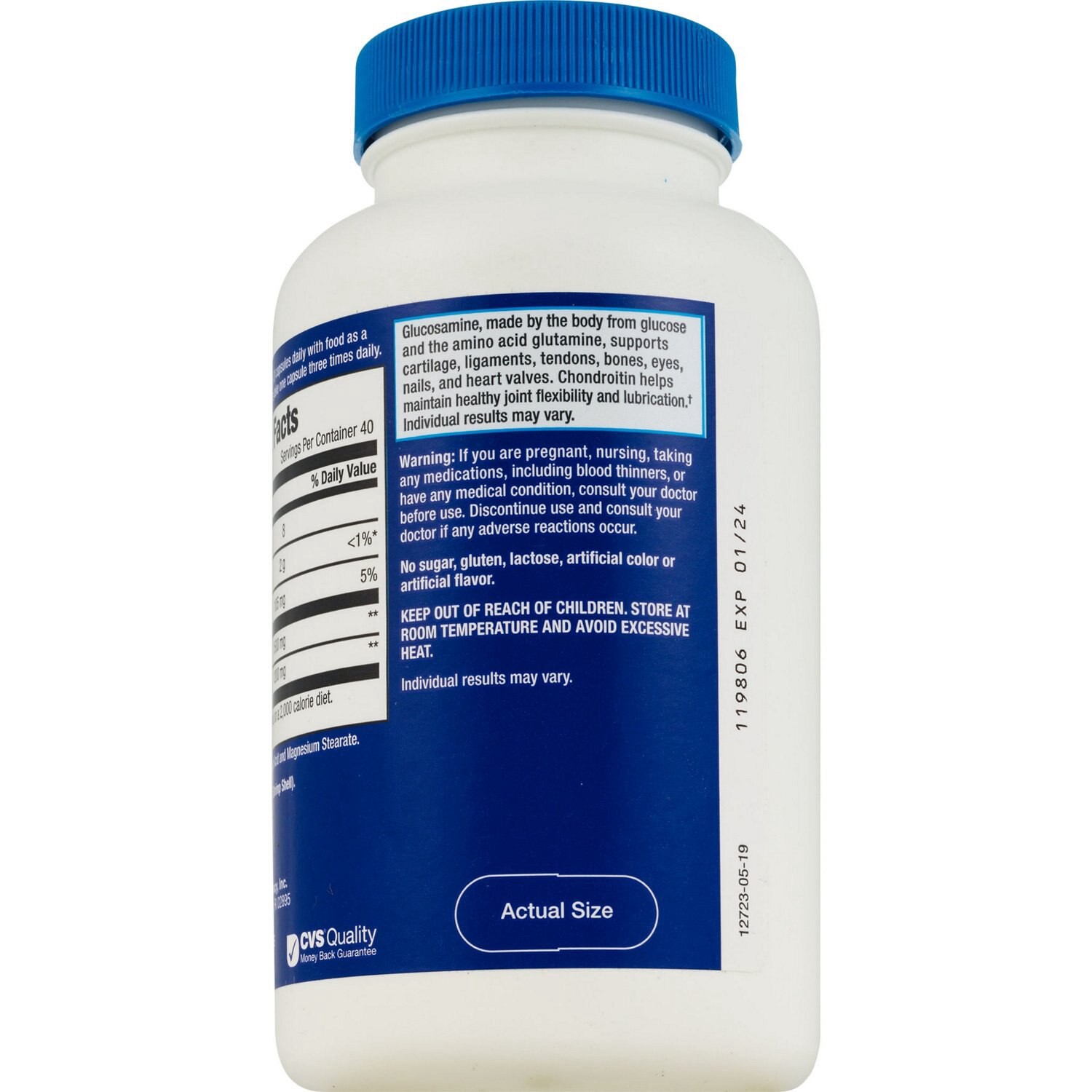 slide 6 of 6, Cvs Health Glucosamine Chondroitin Capsules, 120 Ct, 1 ct