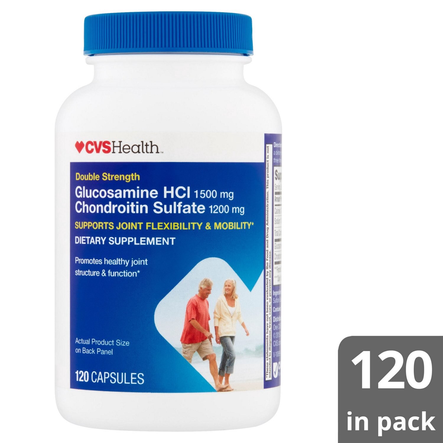 slide 4 of 6, Cvs Health Glucosamine Chondroitin Capsules, 120 Ct, 1 ct