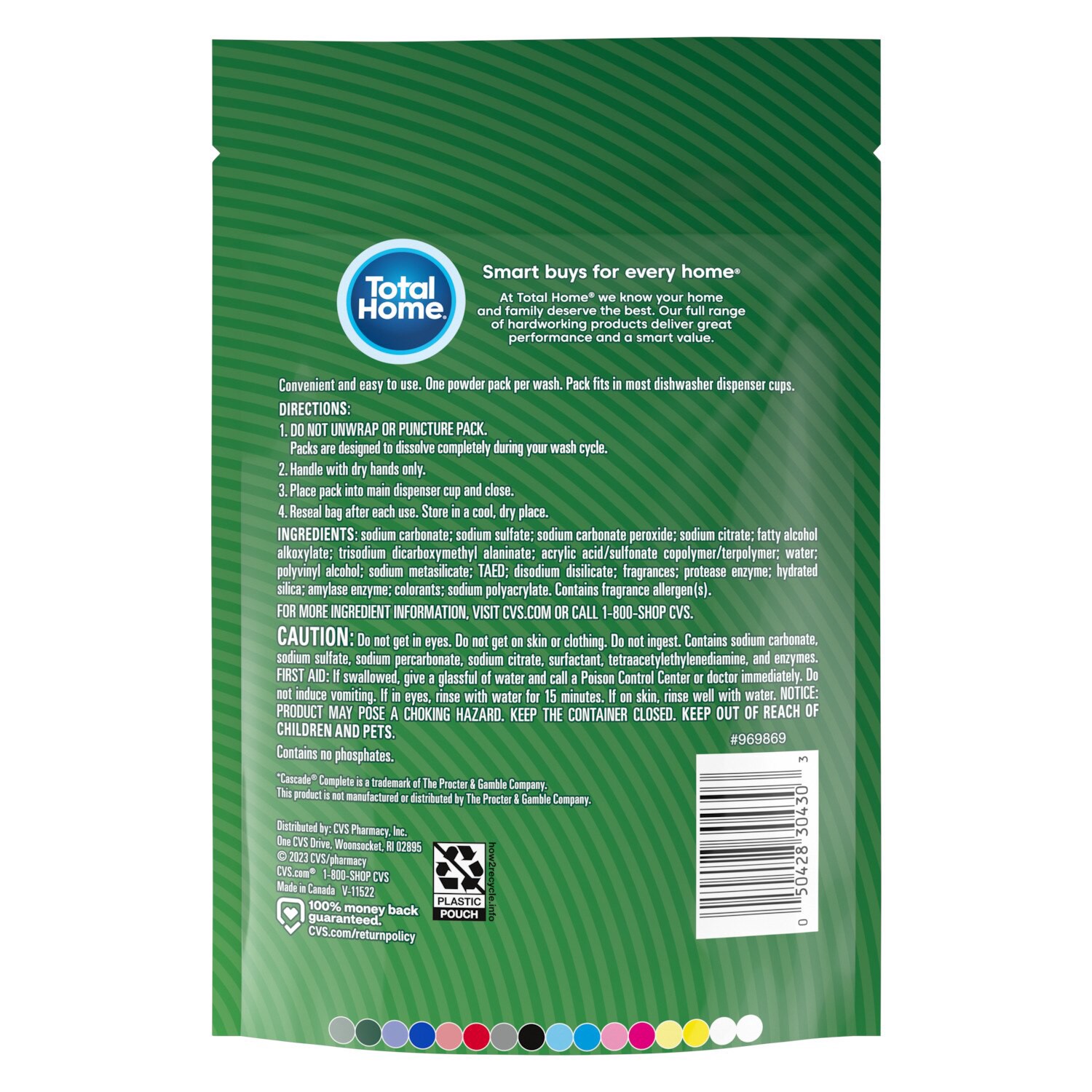 slide 2 of 2, Total Home Automatic Dish Detergent Packs, Fresh Scent, 20 Ct, 20 ct