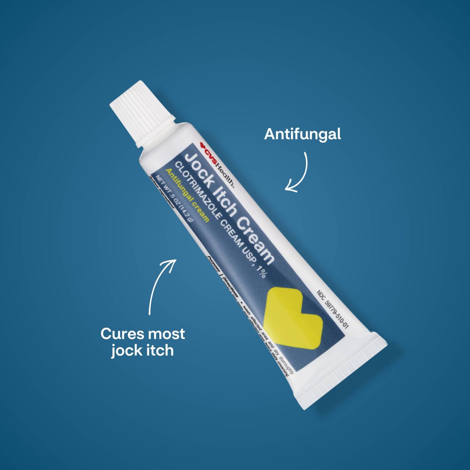 slide 4 of 9, CVS Health Antifungal Jock Itch Cream, 0.5 Oz, 0.5 oz