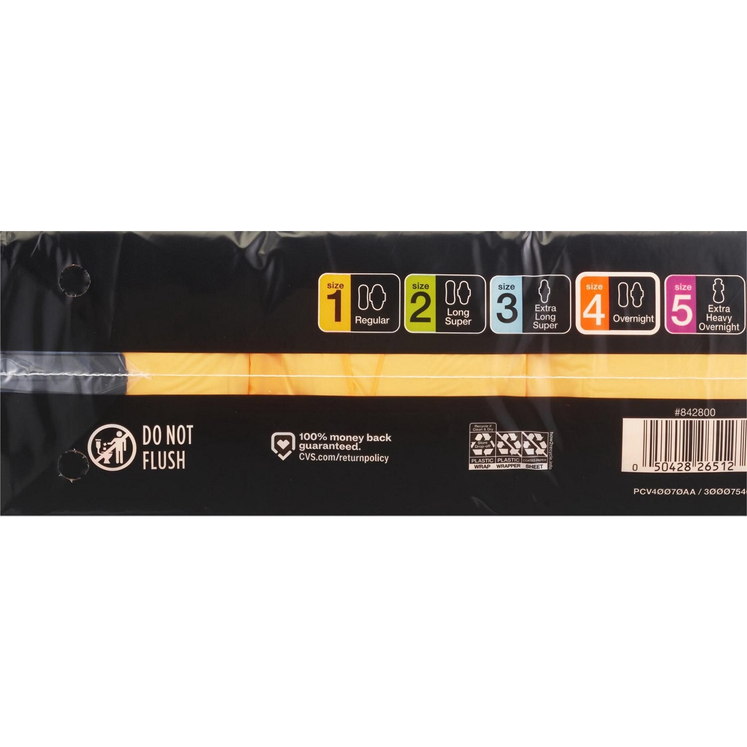 slide 3 of 3, CVS Health Maxi Pads With Wings, Overnight, 36 Pk, 1 ct