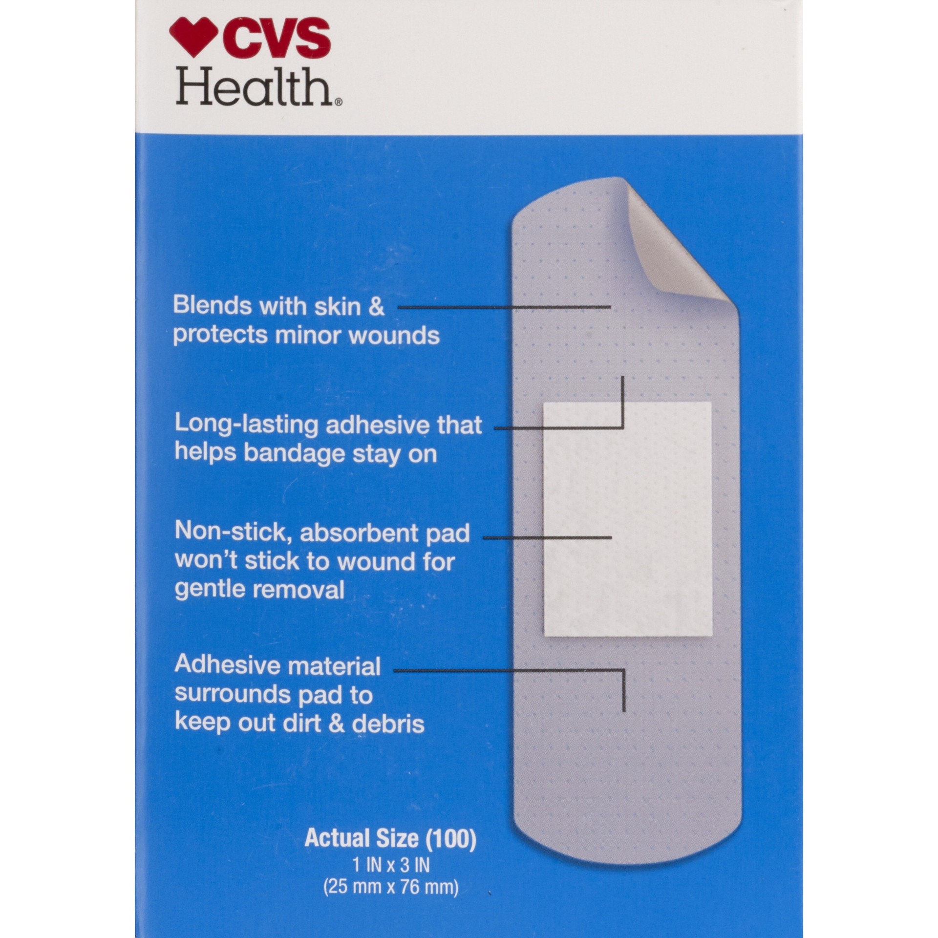 slide 3 of 11, Cvs Health Sheer Bandages, One Size, 100 Ct, 1 ct