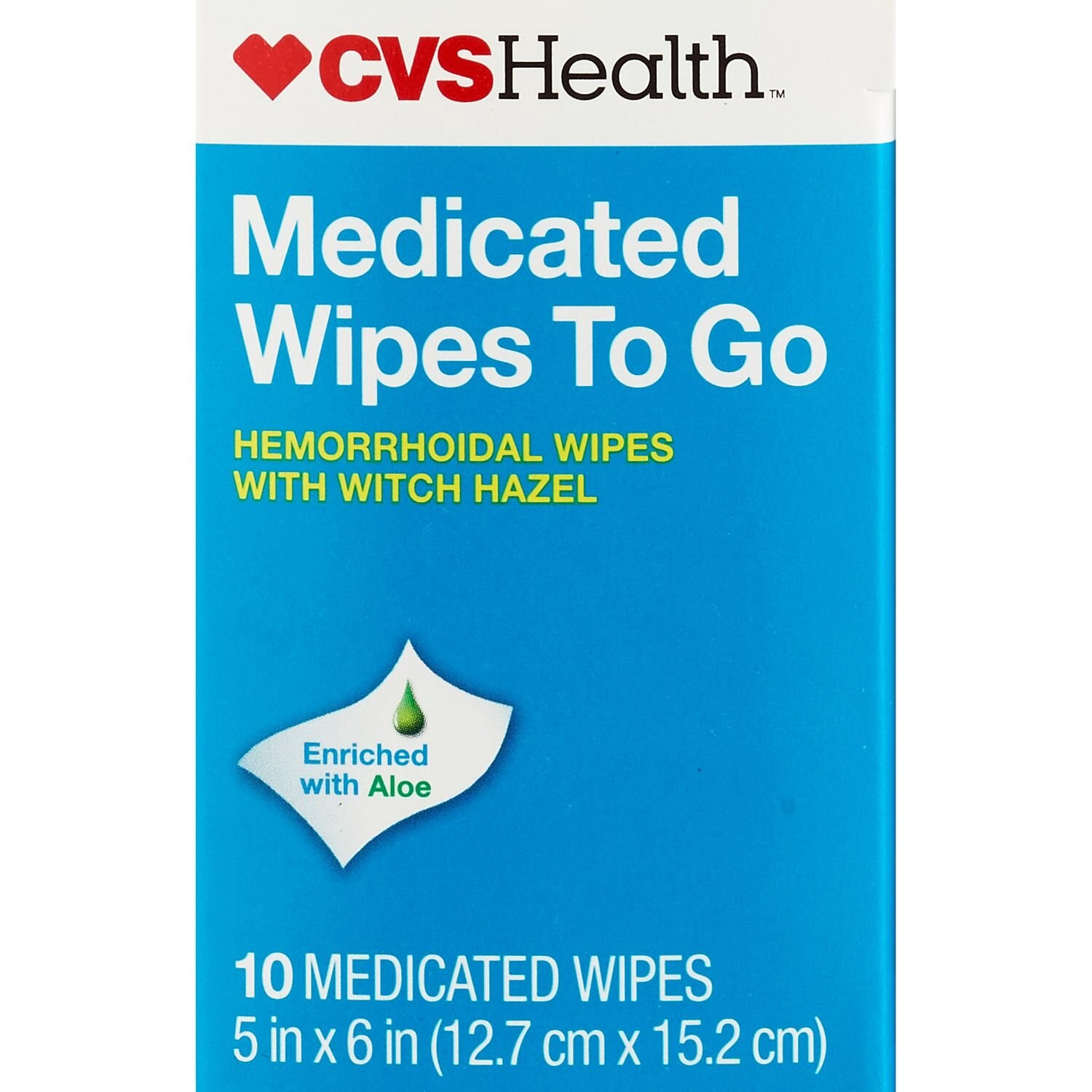 slide 3 of 4, CVS Health Hemorrhoidal Medicated Wipes, 10 Ct, 1 ct