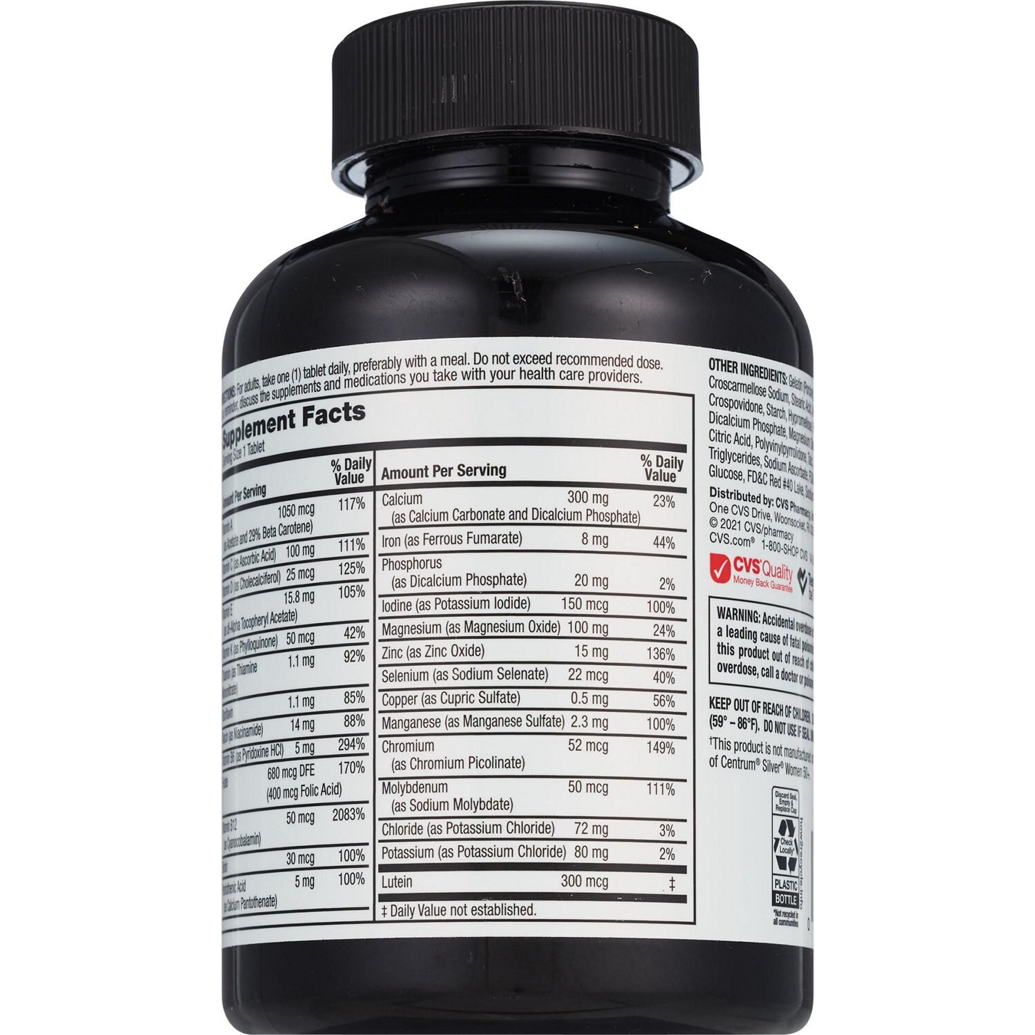 slide 4 of 4, CVS Health Spectravite Multivitamin Women 50+ Tablets, 200Ct, 200 ct