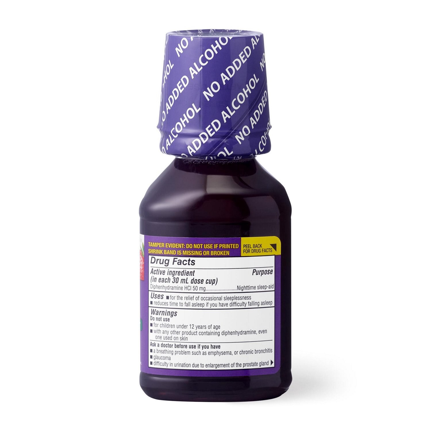 slide 3 of 6, CVS Health Nighttime Sleep Aid Diphenhydramine Hci Liquid, Berry, 6 Fl Oz, 1 ct