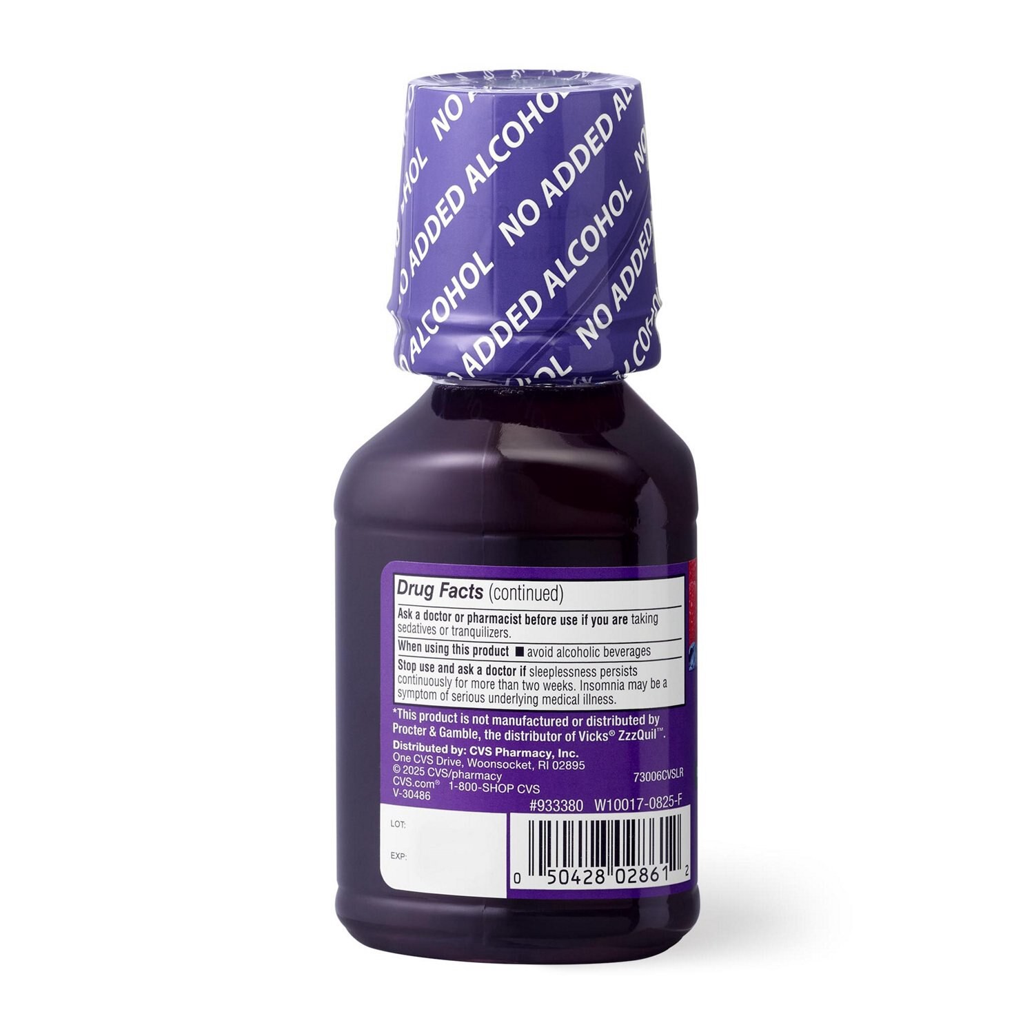 slide 6 of 6, CVS Health Nighttime Sleep Aid Diphenhydramine Hci Liquid, Berry, 6 Fl Oz, 1 ct