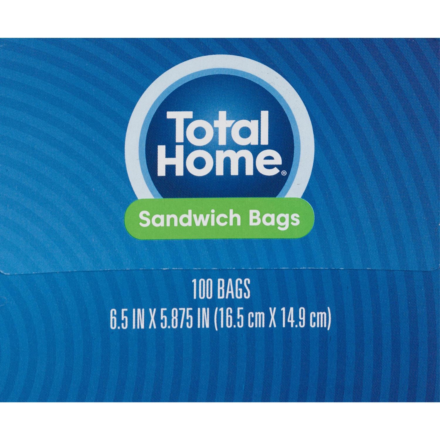 slide 5 of 5, Total Home Zipper Seal Sandwich Bags, 100 Ct, 1 ct