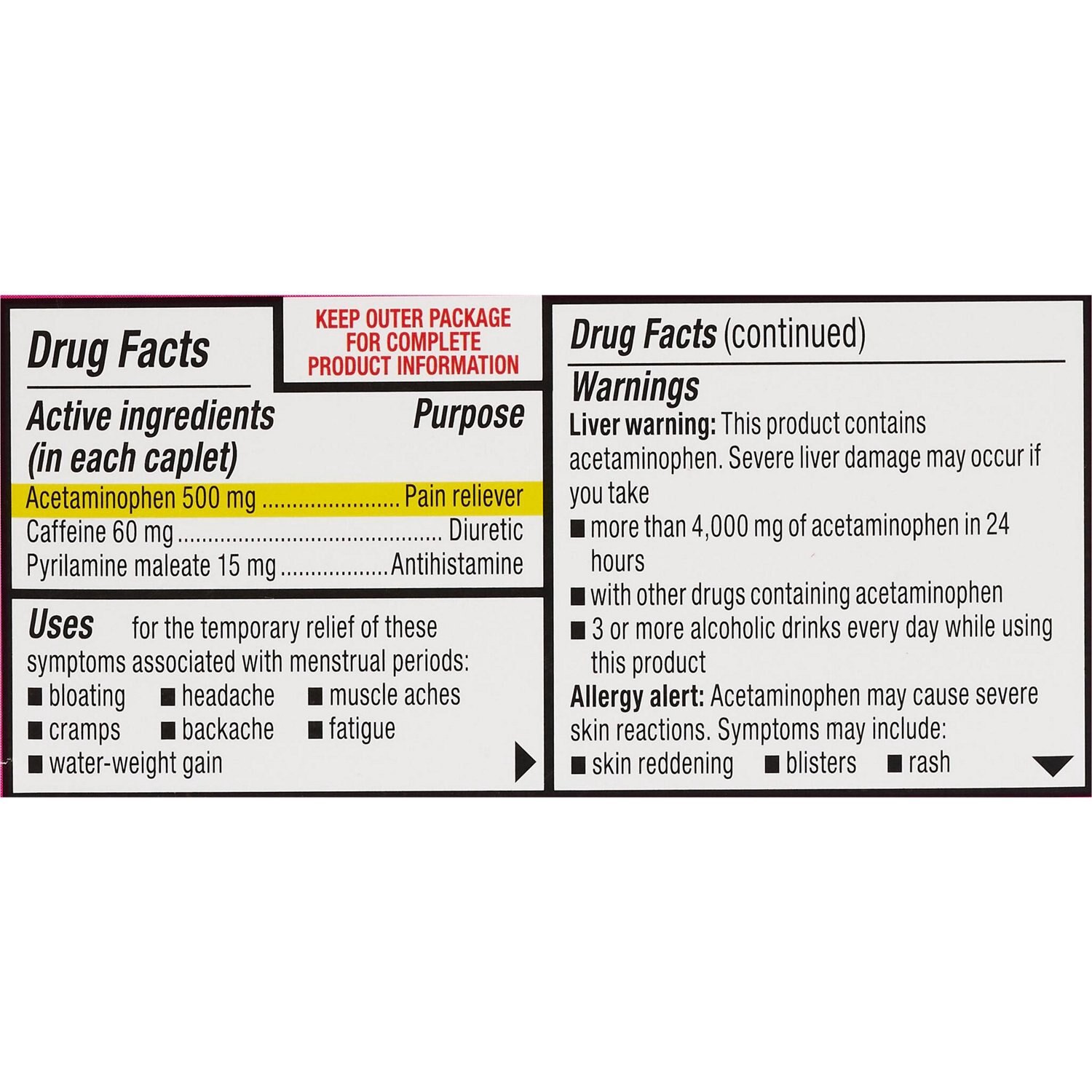 slide 4 of 7, CVS Health Maximum Strength Menstrual Relief Caplets, 40 Ct, 1 ct