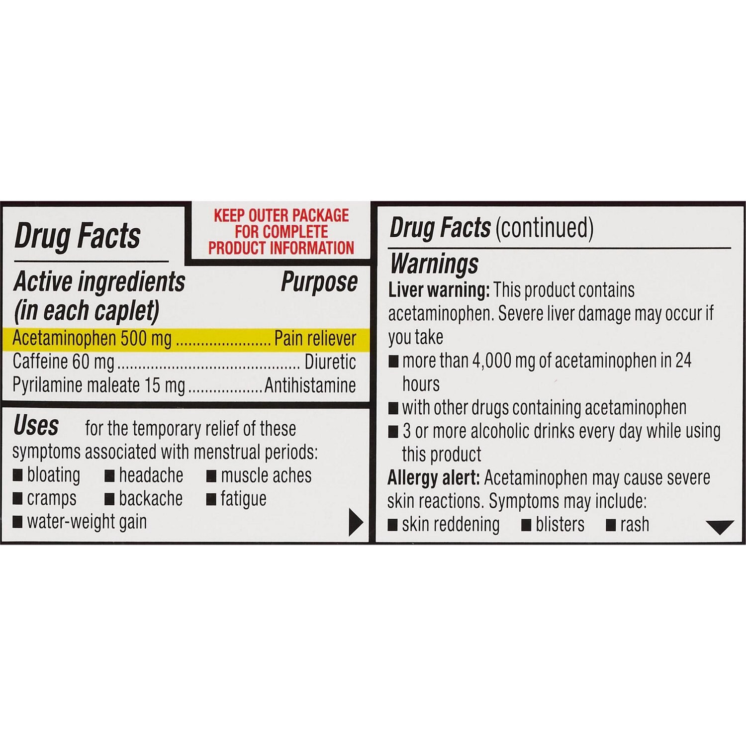 slide 6 of 7, CVS Health Maximum Strength Menstrual Relief Caplets, 40 Ct, 1 ct