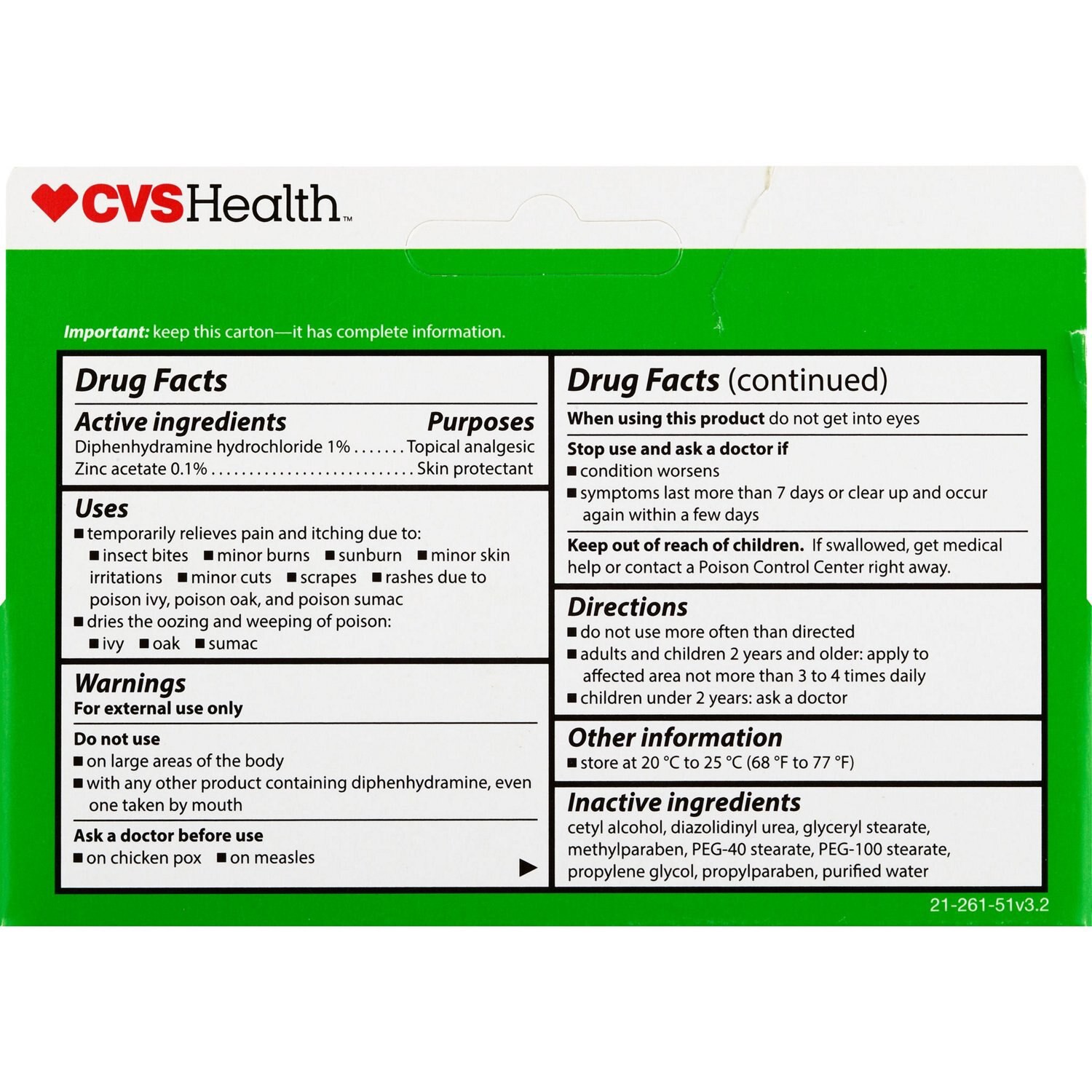 slide 2 of 4, CVS Health Original Strength Itch Relief Cream, 1 Oz, 1 ct