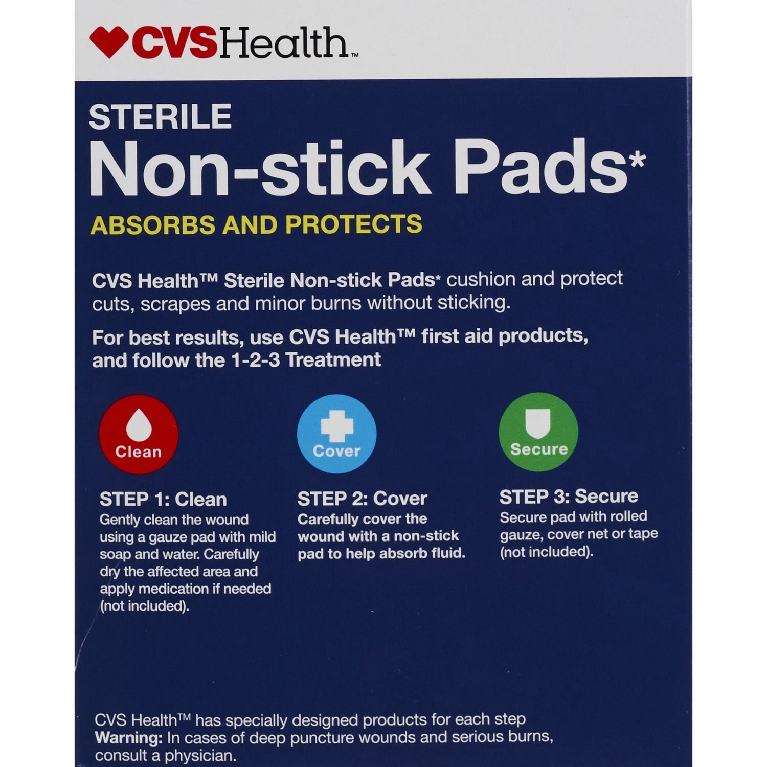 slide 3 of 4, Cvs Health Sterile Non-Stick Pads, 2 In X 3 In, 25 Ct, 1 ct