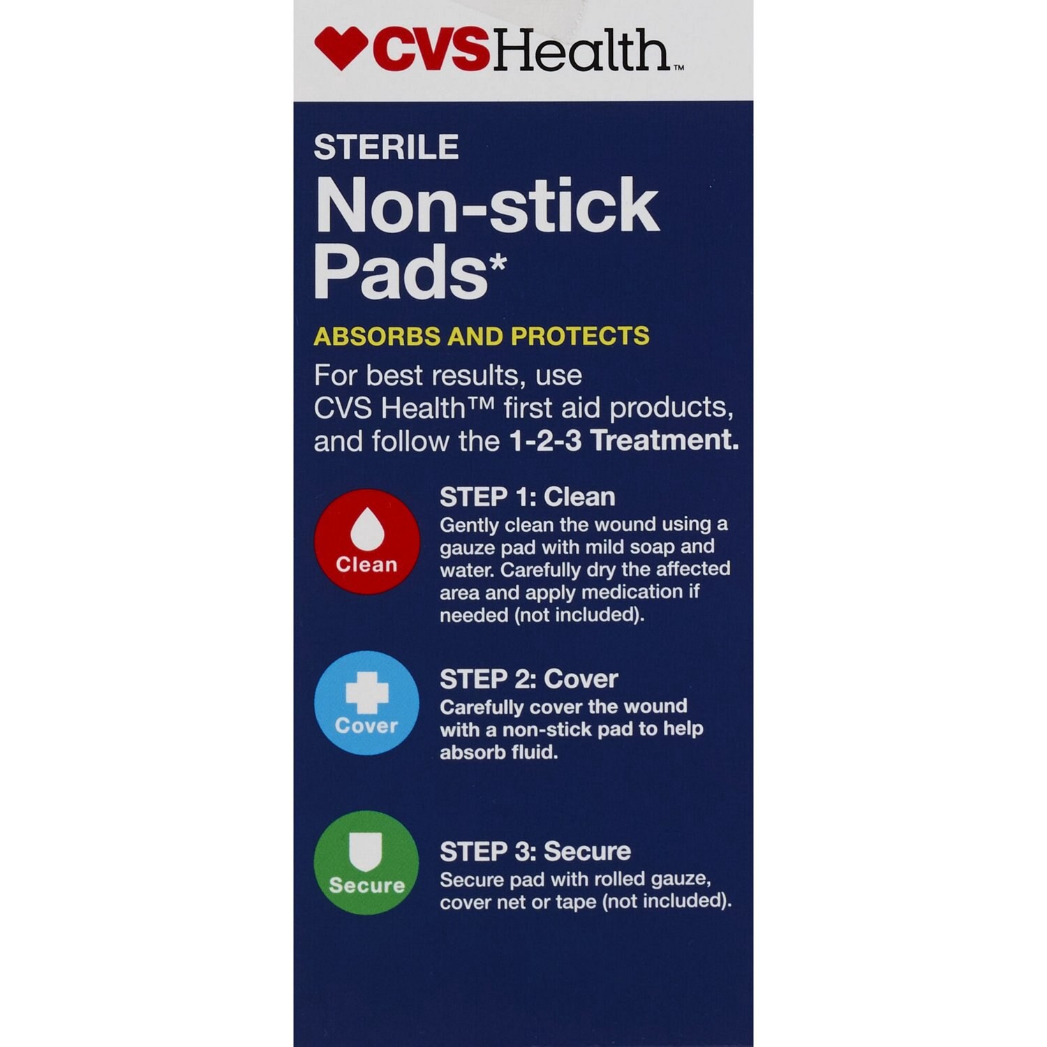 slide 4 of 4, Cvs Health Sterile Non-Stick Pads, 2 In X 3 In, 25 Ct, 1 ct