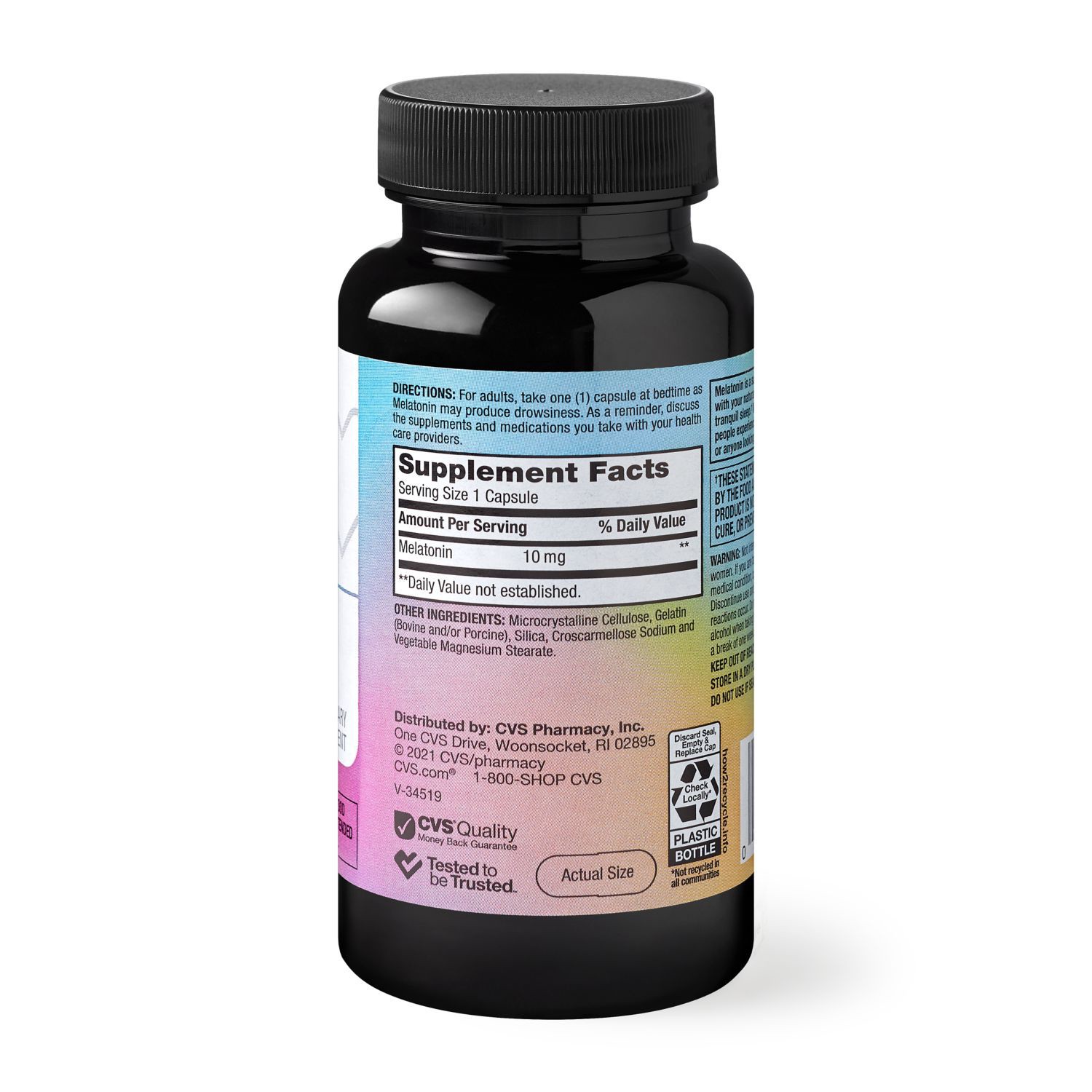 slide 3 of 4, CVS Health Melatonin Capsules 10Mg, 120Ct, 1 ct