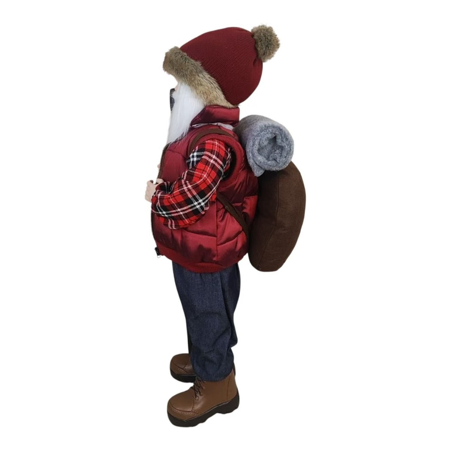 slide 3 of 6, NON BRAND 34ÂÂSanta W/Bag And Bear, 1 ct