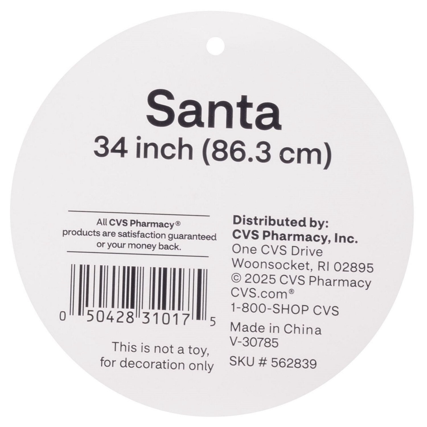 slide 5 of 6, NON BRAND 34ÂÂSanta W/Bag And Bear, 1 ct