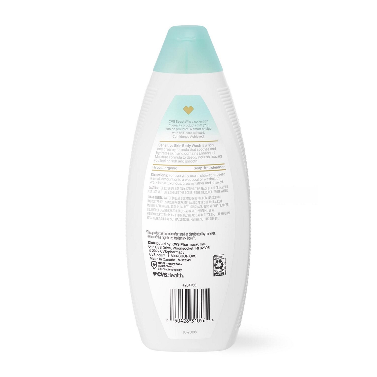 slide 2 of 3, CVS Beauty Sensitive Skin Body Wash, 24 Oz, 1 ct