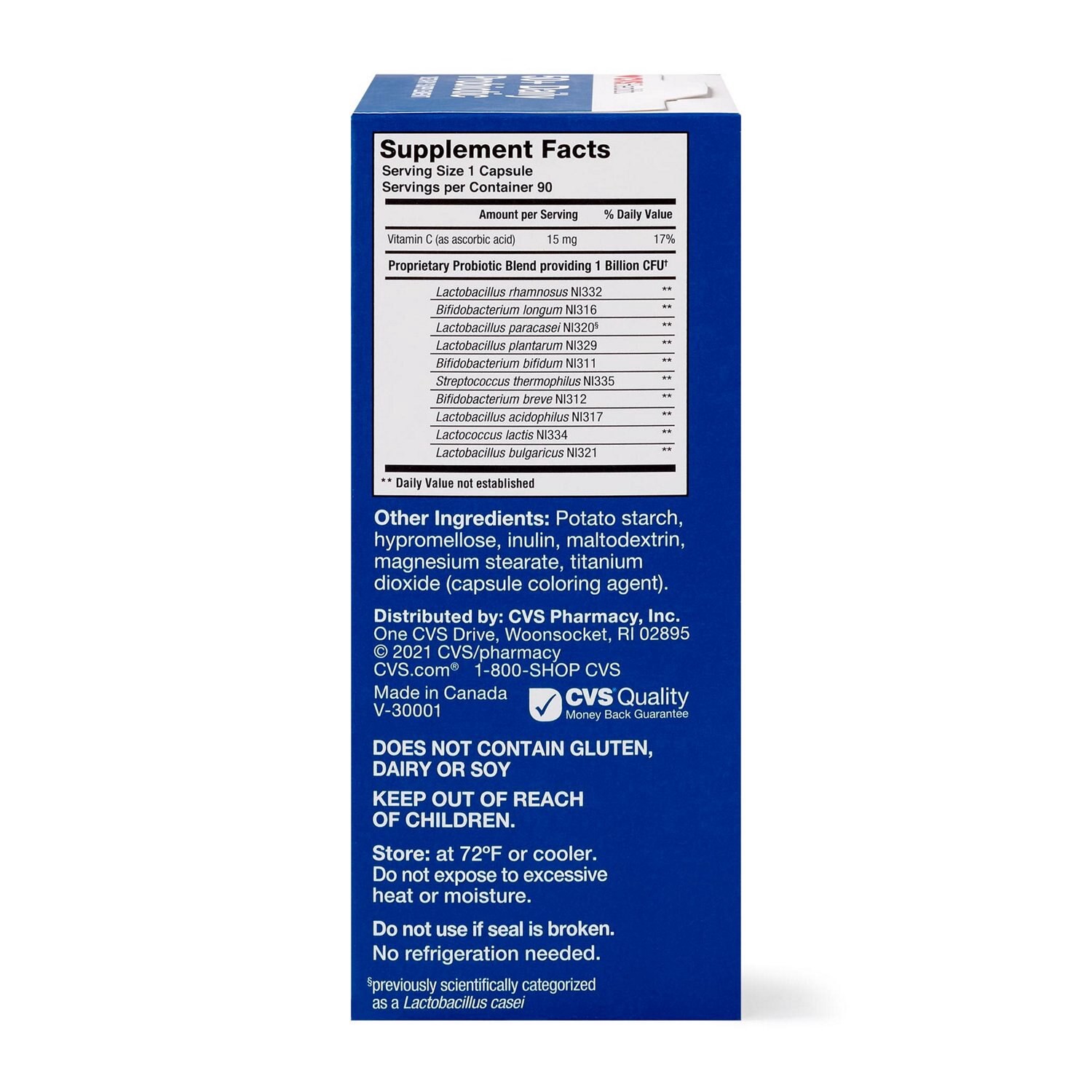 slide 2 of 3, CVS Health Adult 50+ Probiotic Capsules, 90 Ct, 1 ct