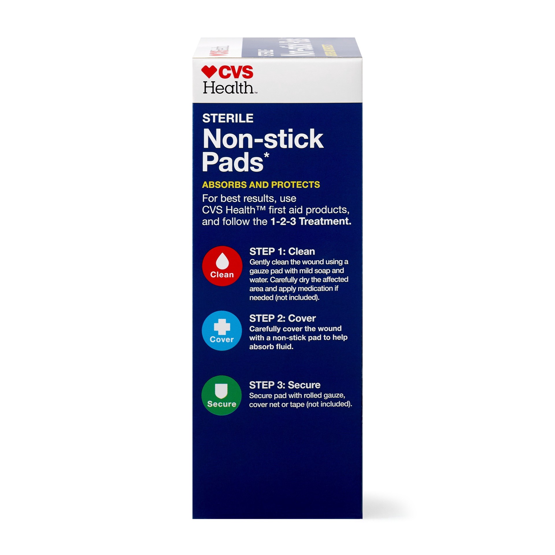 slide 4 of 6, CVS Health Sterile Non-Stick Pads, 3 In X 4 In, 25 Ct, 1 ct