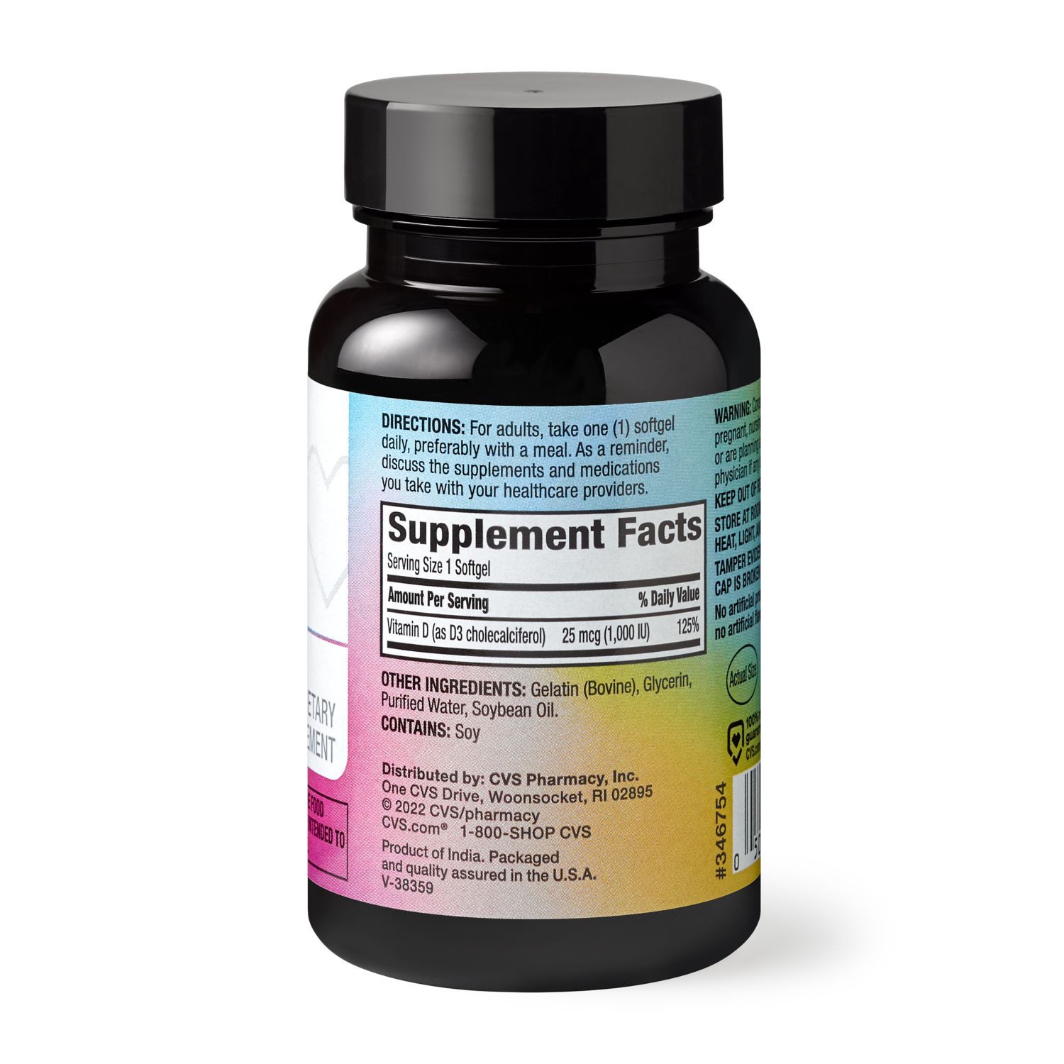 slide 3 of 4, CVS Health Vitamin D3 1000Iu Softgels, 100 Ct, 100 ct