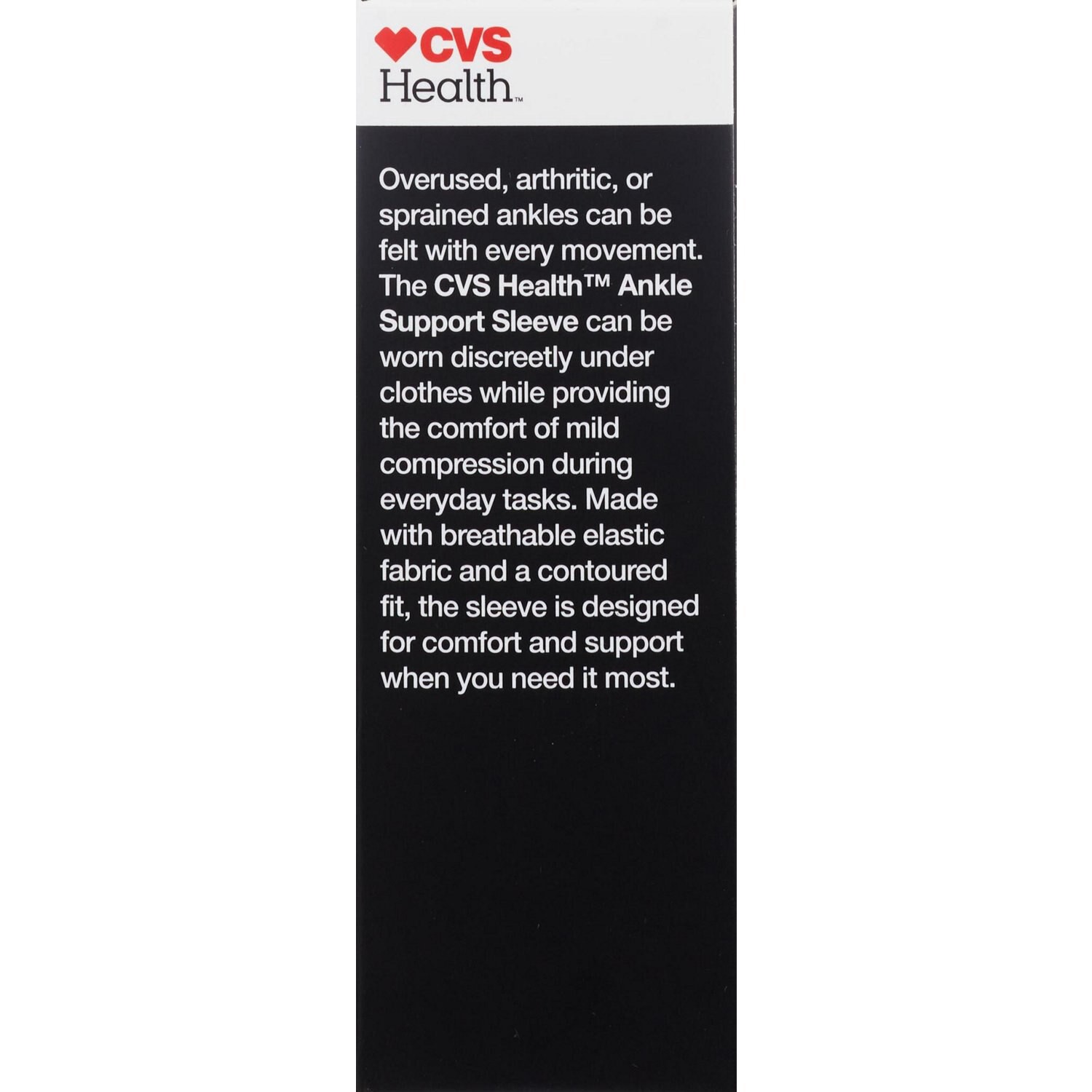 slide 4 of 4, CVS Health Ankle Support Sleeve, Large, 1 ct