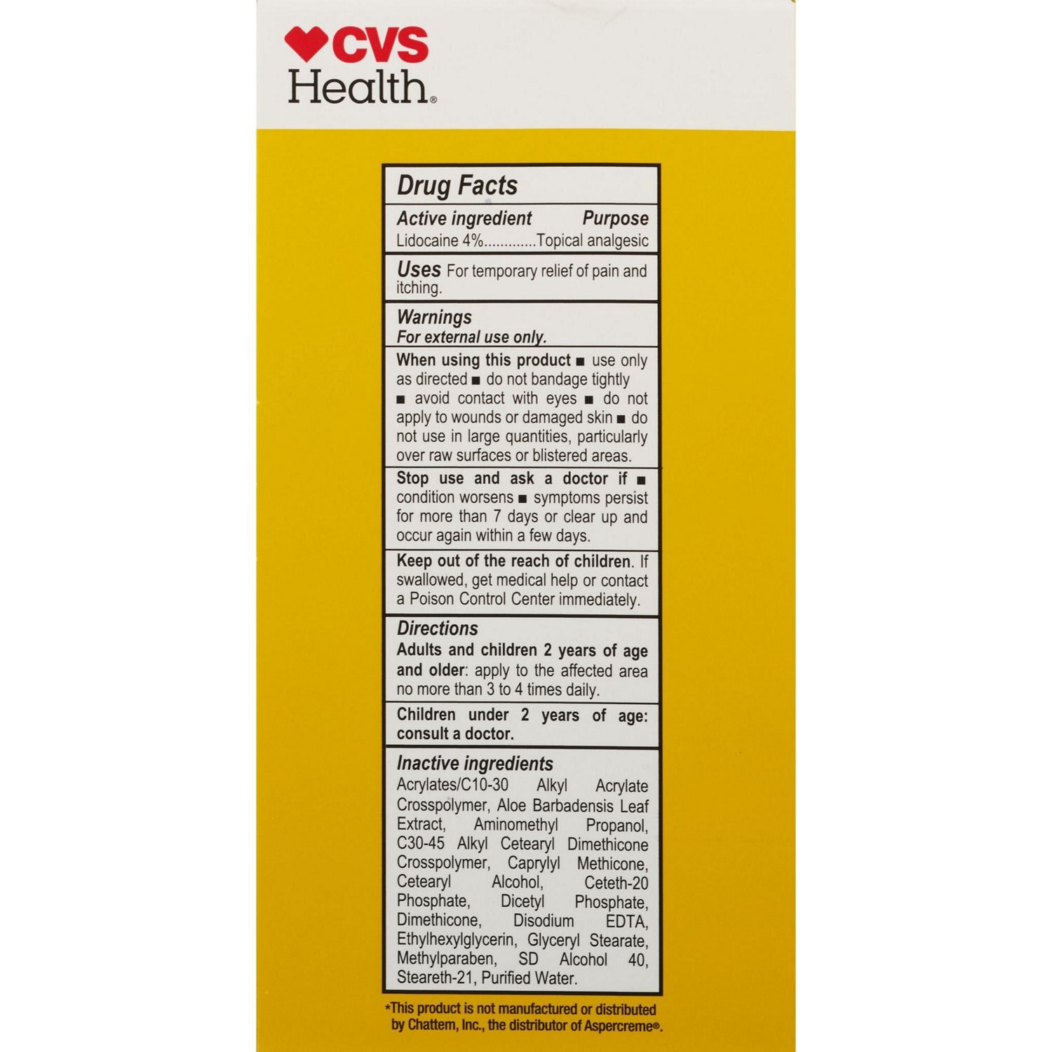 slide 4 of 4, CVS Health Maximum Strength Lidocaine Pain Relief Roll-On, 2.5 Fl Oz, 1 ct