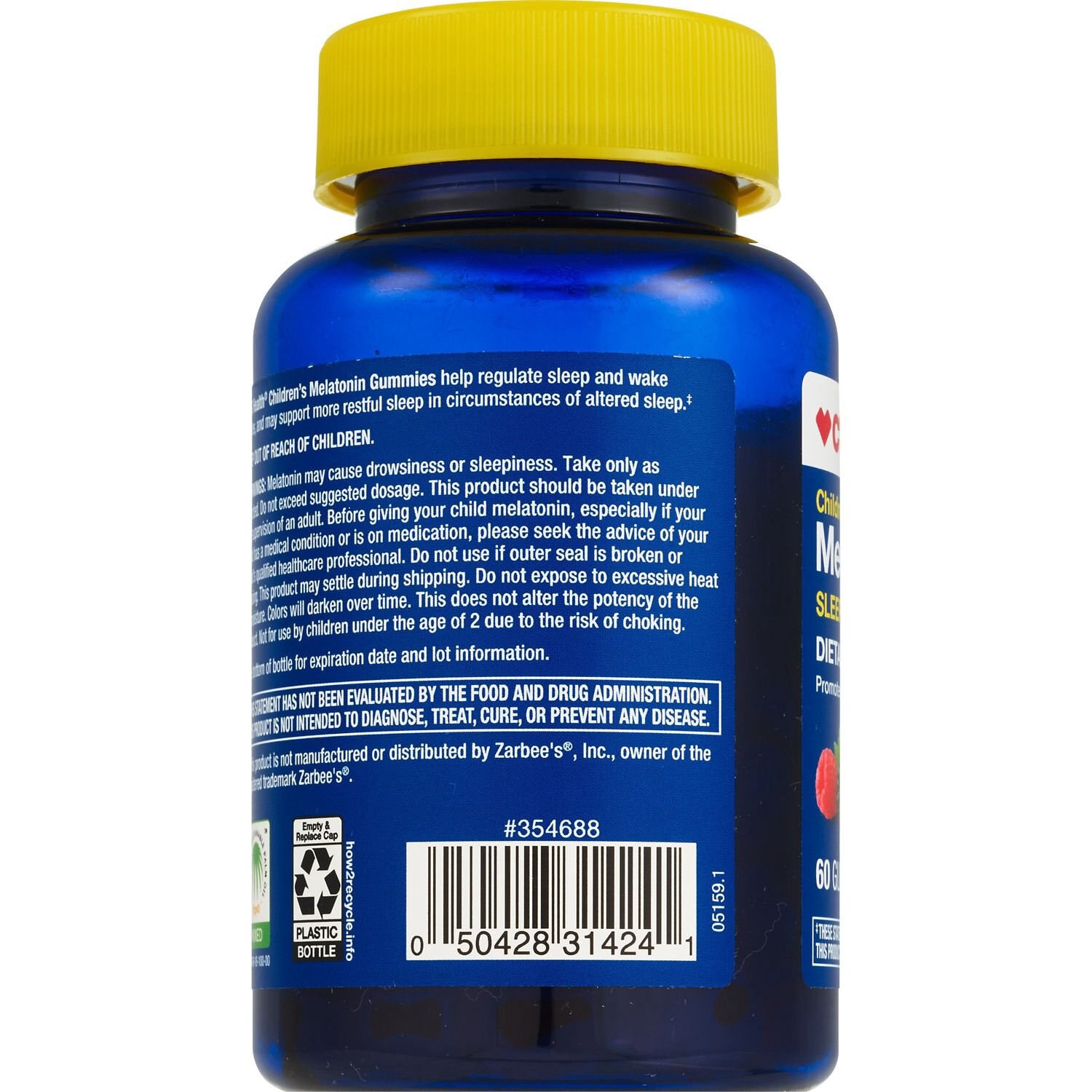 slide 2 of 5, CVS Health Children's Melatonin 1 Mg Gummies, Mixed Berry, 60 Ct, 1 ct