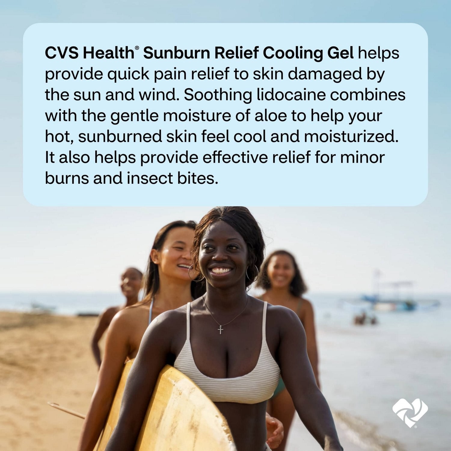 slide 8 of 8, CVS Health Aftersun Cooling Gel With Lidocaine Aloe Vera Value Size, 2 Oz, 1 ct