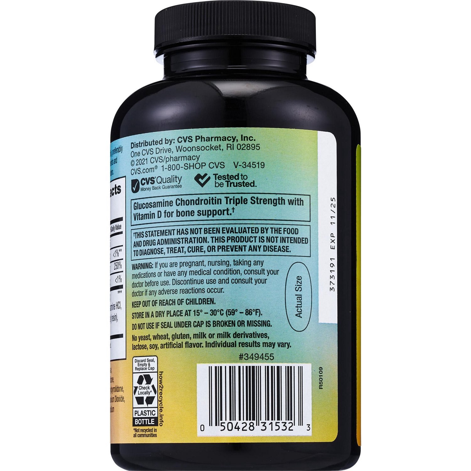 slide 2 of 13, CVS Health Glucosamine Chondroitin + D3 Caplets, 120 Ct, 1 ct