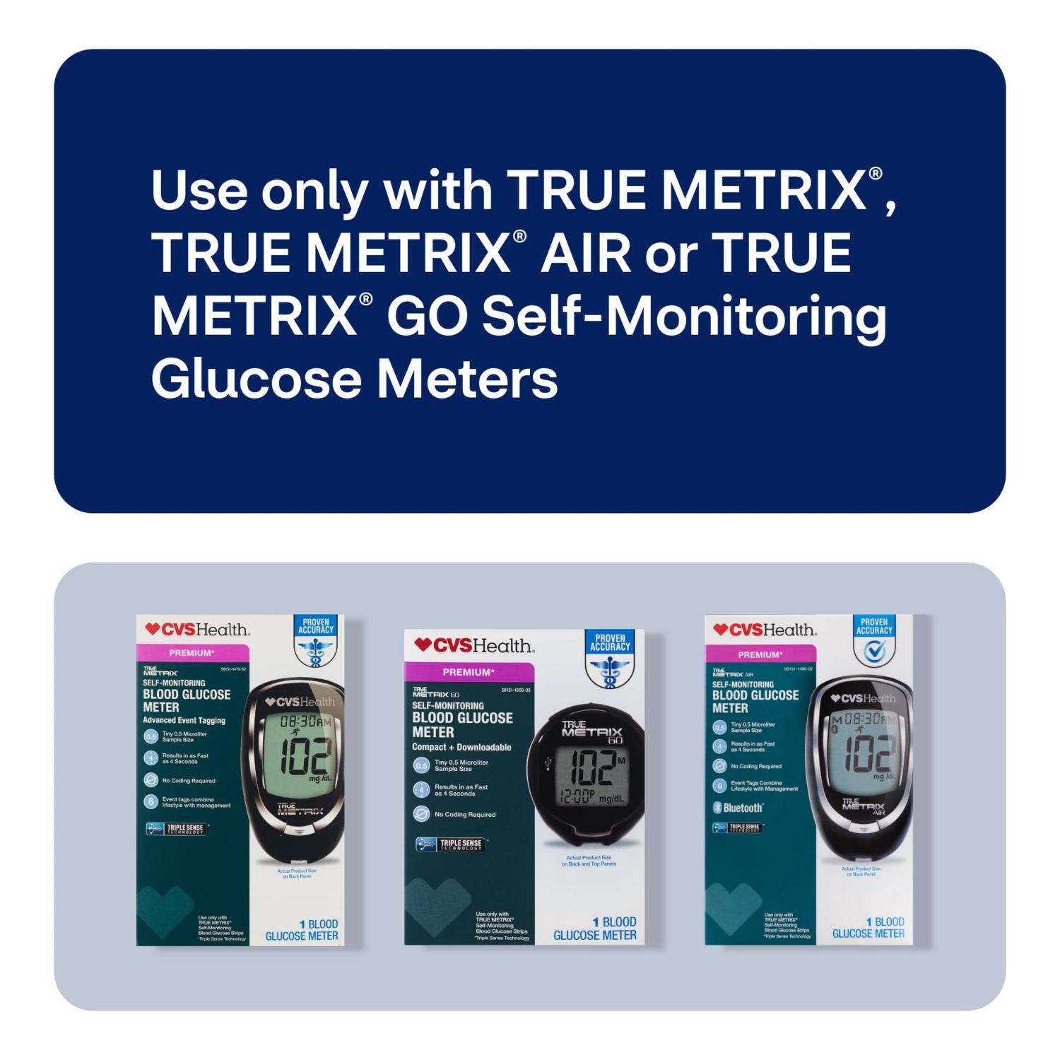 slide 5 of 11, Cvs Health True Metrix Self Monitoring Blood Glucose Test Strips, 100 Ct, 1 ct
