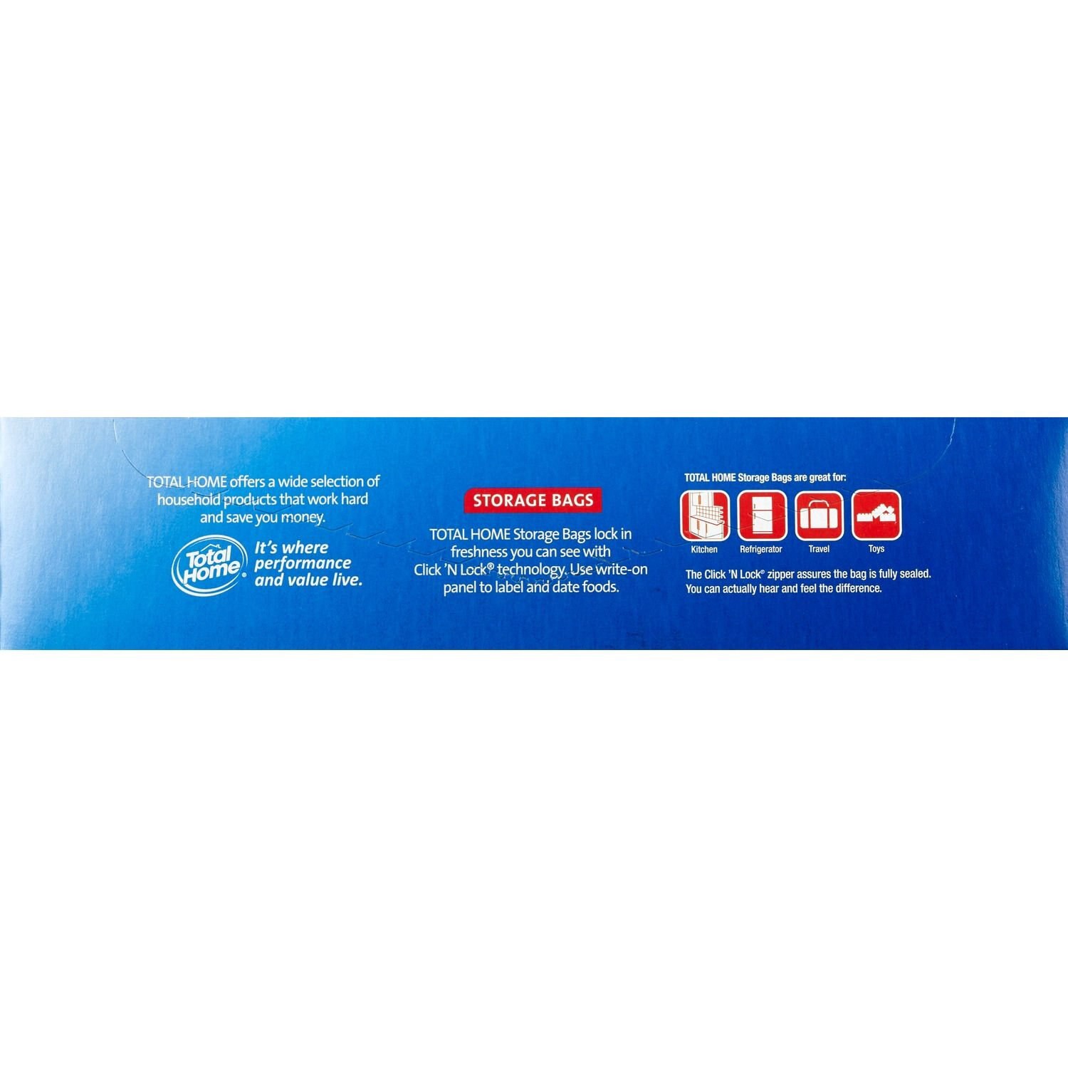 slide 3 of 6, Total Home Storage Bags, Color Seal Double Zipper Gallon, 20 Ct, 1 ct