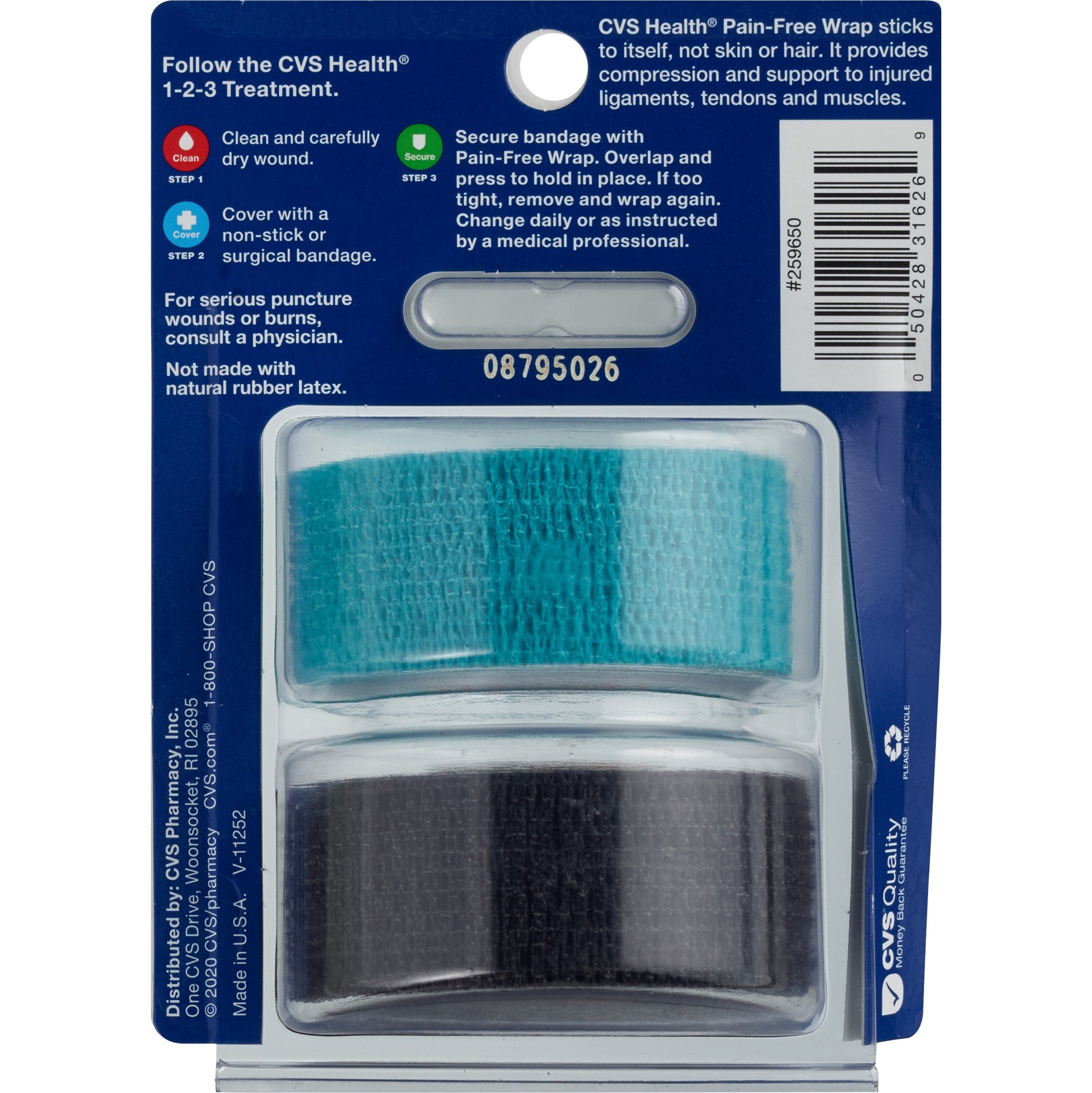 slide 3 of 7, CVS Health Breathable Gentle 1"" Tape, Blue & Black, 2 Ct, 1 ct