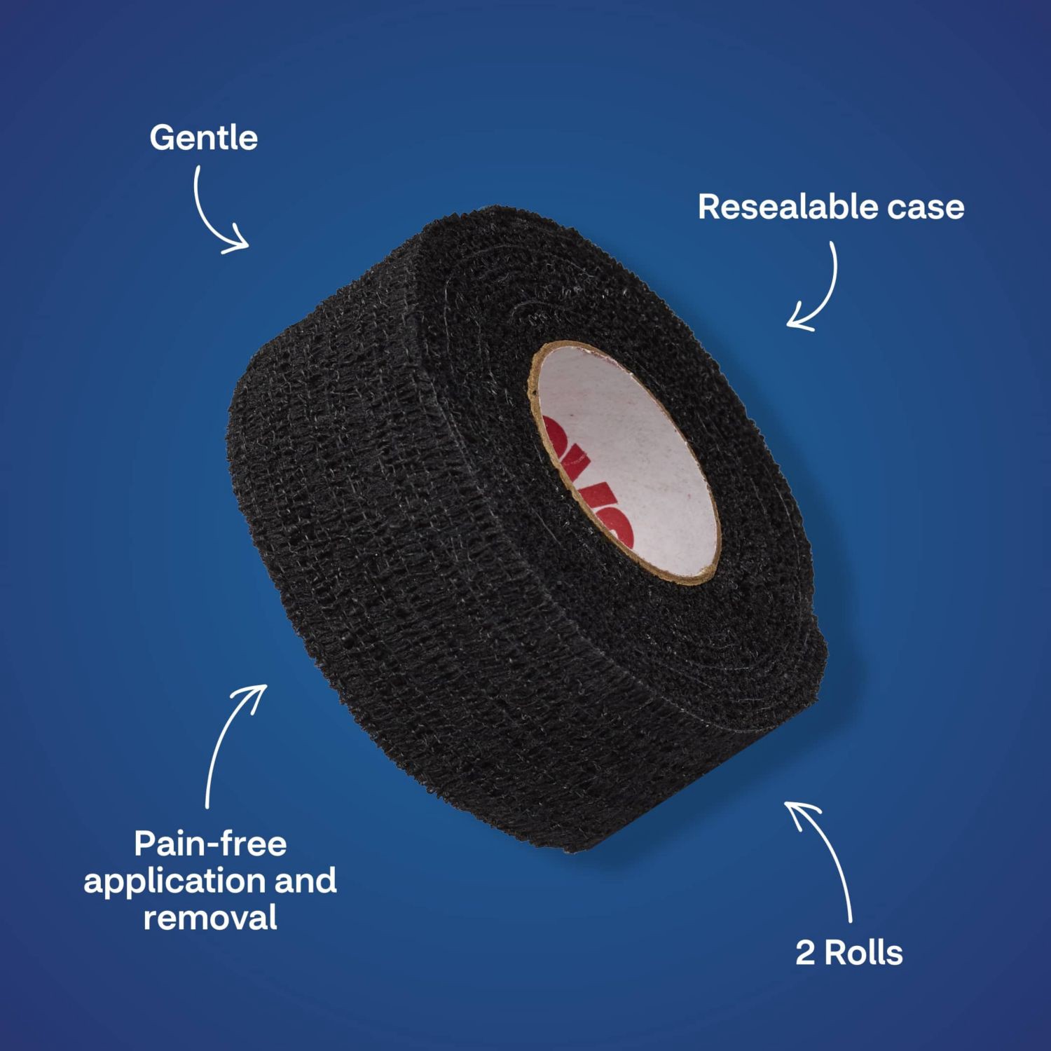 slide 4 of 7, CVS Health Breathable Gentle 1"" Tape, Blue & Black, 2 Ct, 1 ct