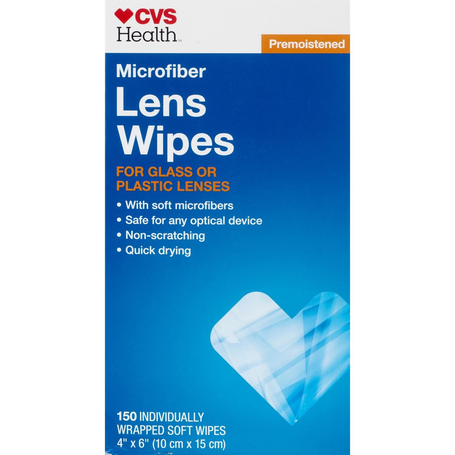 slide 2 of 4, CVS Health Microfiber Pre-Moistened Lens Wipes, 150 Ct, 1 ct