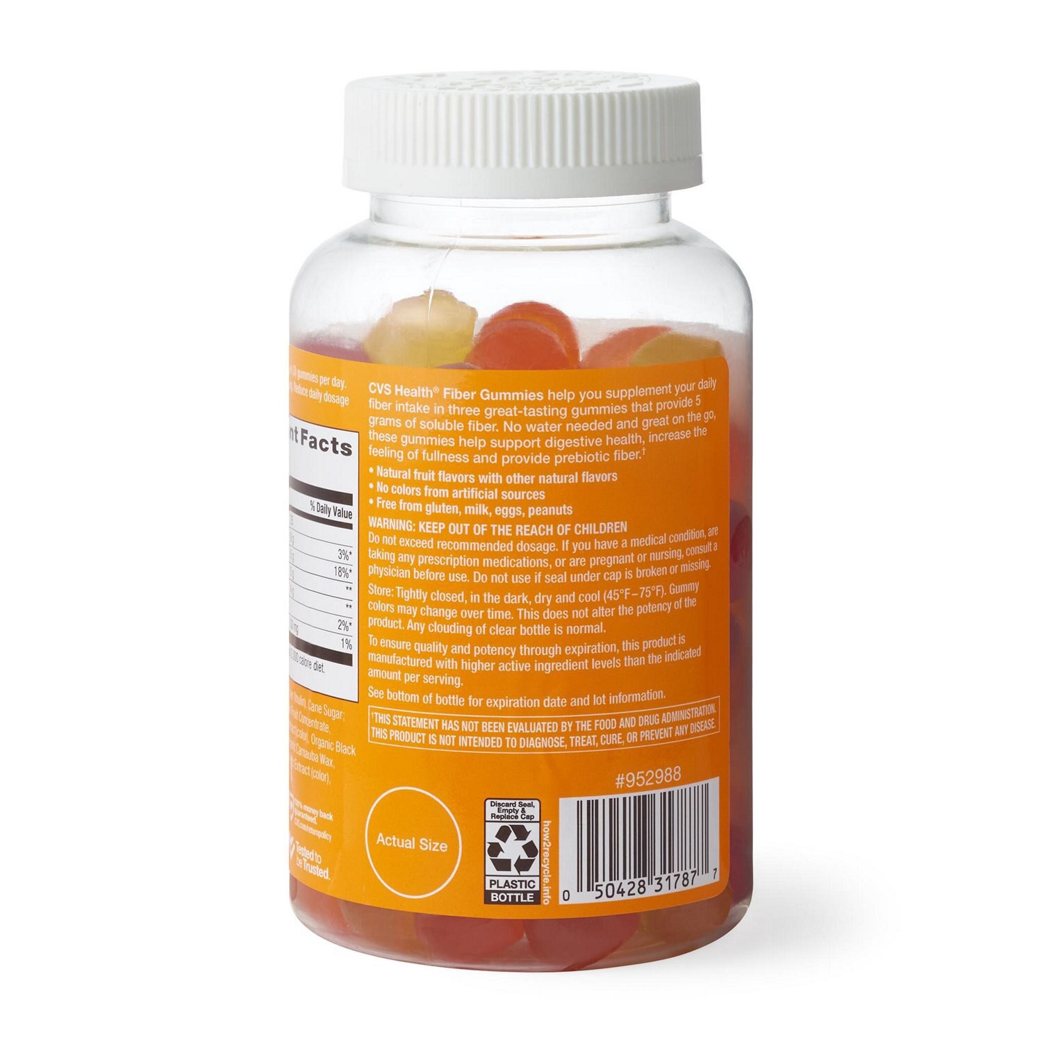 slide 5 of 5, Cvs Health Fiber Gummies, Strawberry, 90 Ct, 90 ct