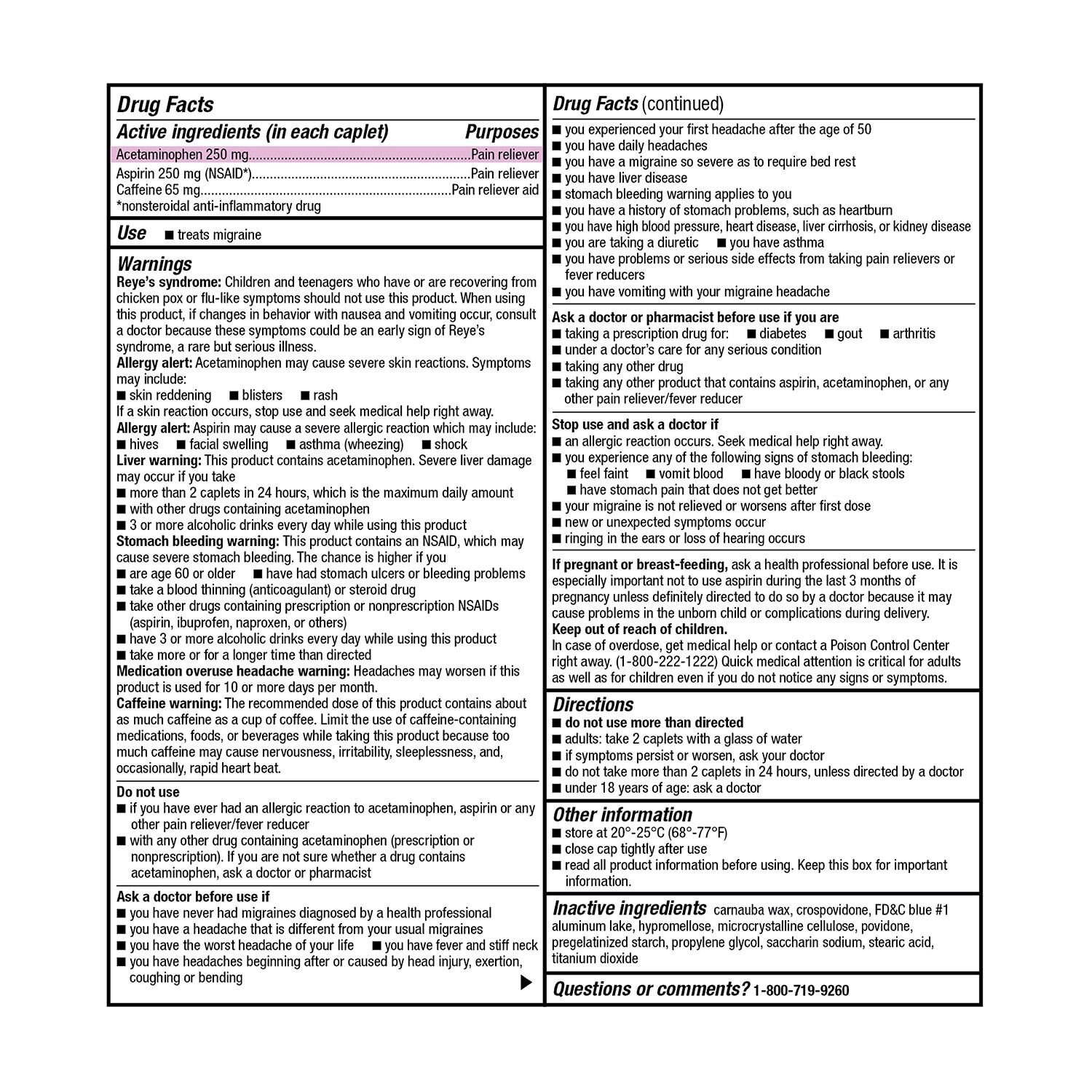 slide 2 of 9, CVS Health Migraine Relief Acetaminophen Aspirin (Nsaid) & Caffeine Tablets, 100 Ct, 1 ct