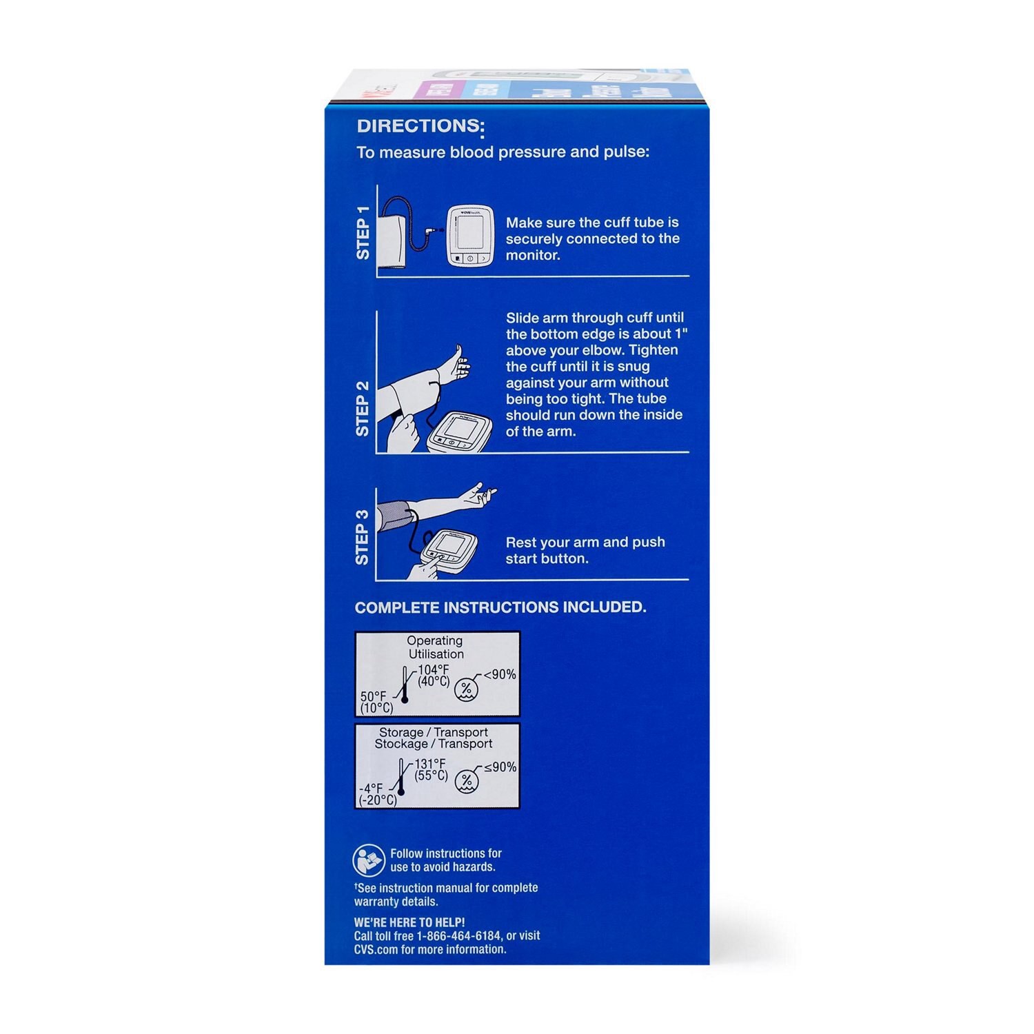 slide 4 of 6, Cvs Health Upper Arm 400 Series Blood Pressure Monitor, 1 ct