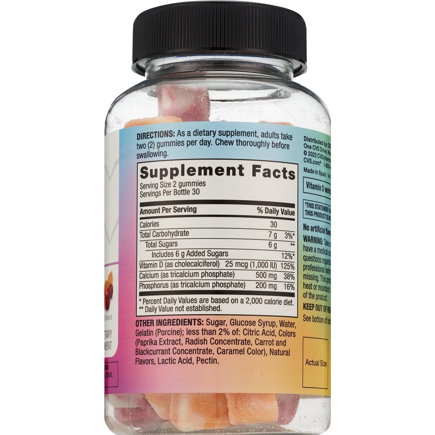 slide 7 of 8, CVS Health Calcium & D3 Gummies, 60 Ct, 1 ct