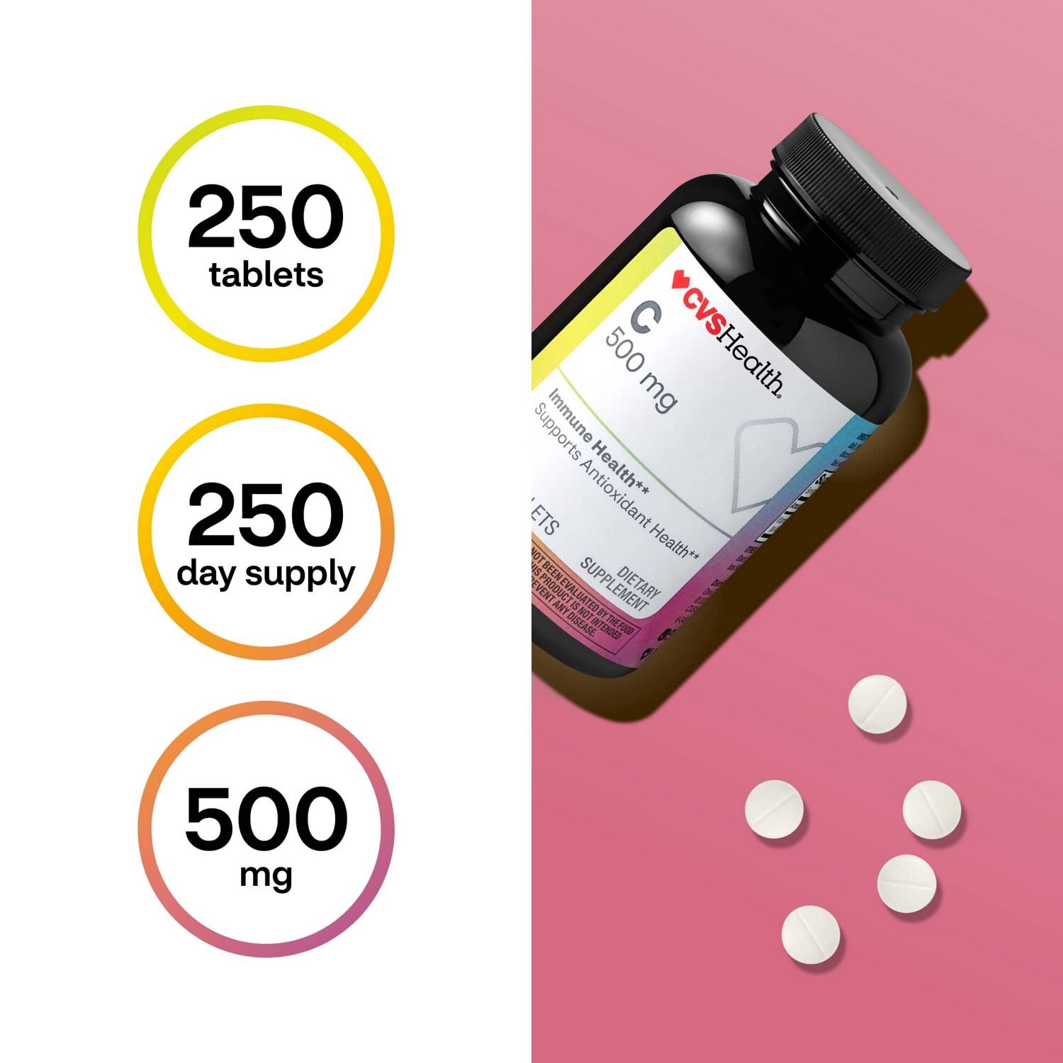 slide 7 of 11, Cvs Health Vitamin C Tablets, 250 Ct, 1 ct