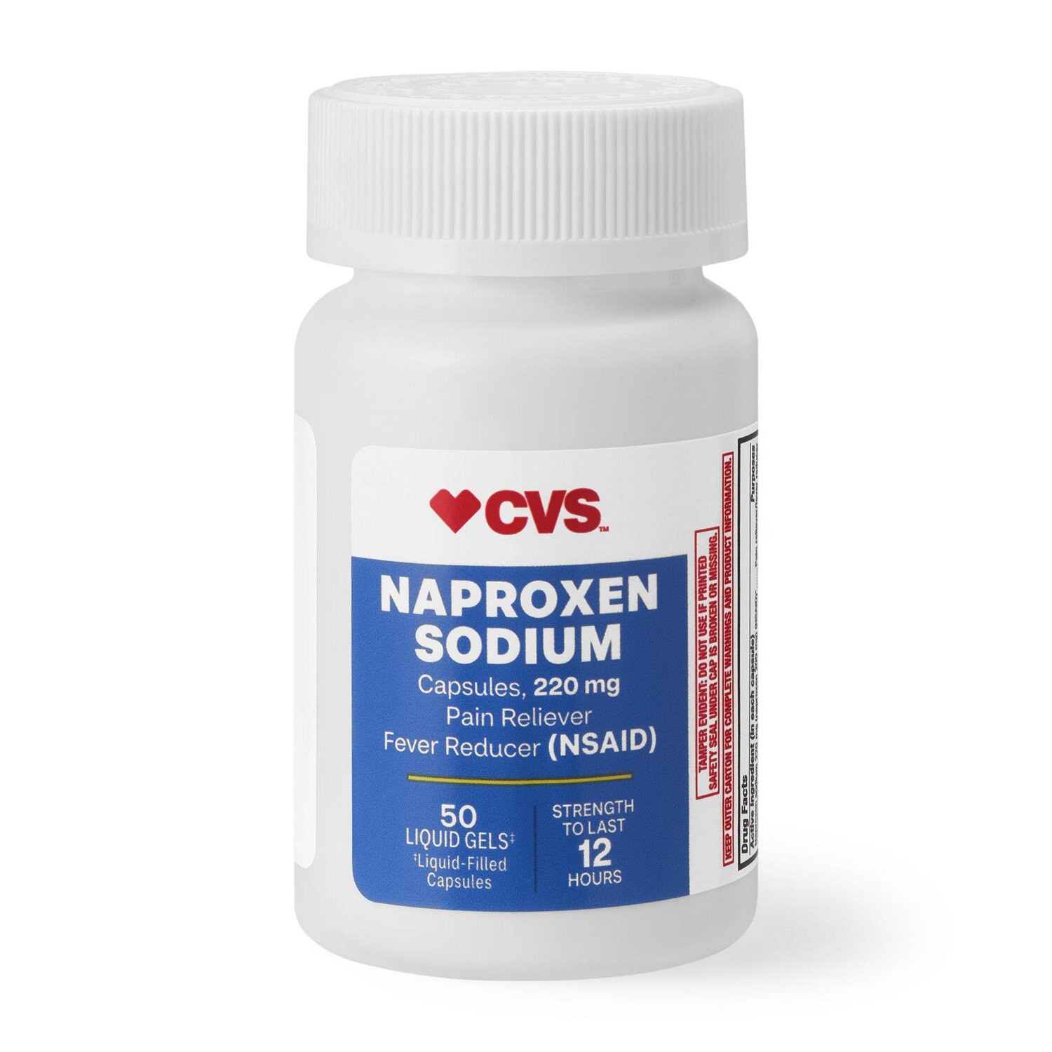 slide 7 of 8, CVS Health Naproxen Sodium 220 Mg Liquidid-Filled Capsules. 50 Ct, 1 ct